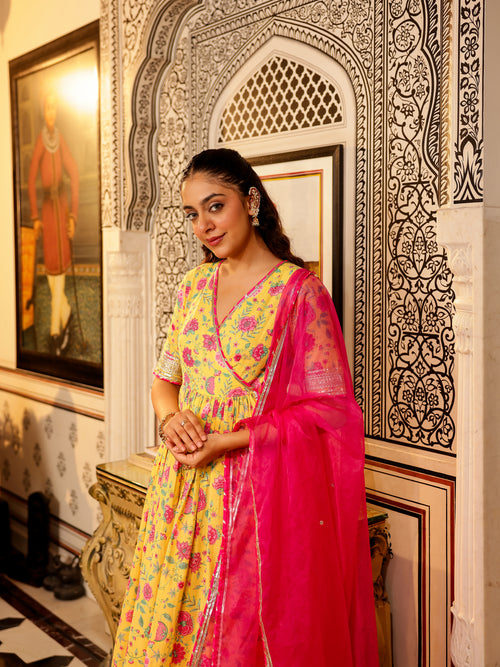 Anindita Handblock Cotton Suit Set