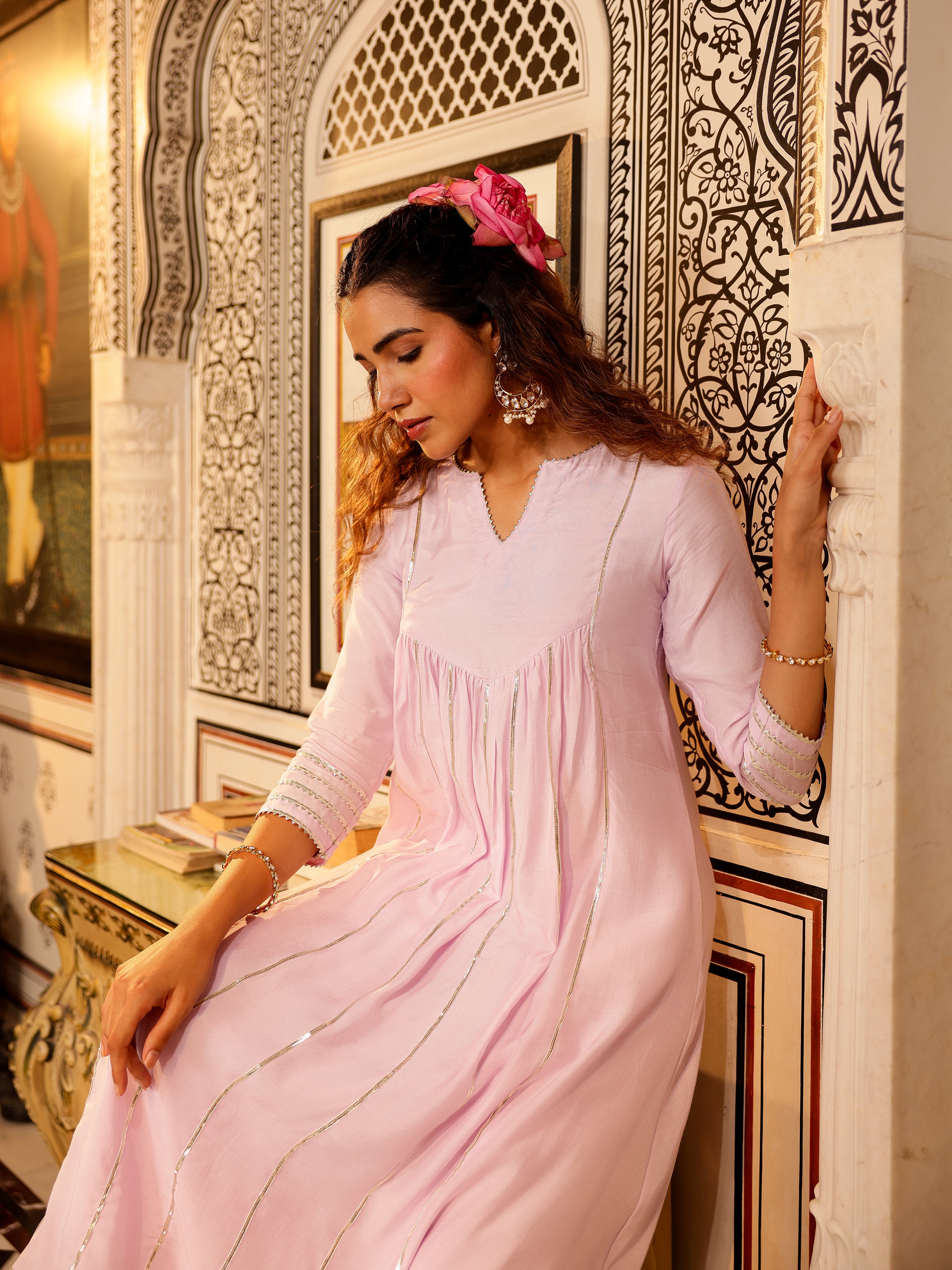 Satvika Solid Muslin Kurta Set