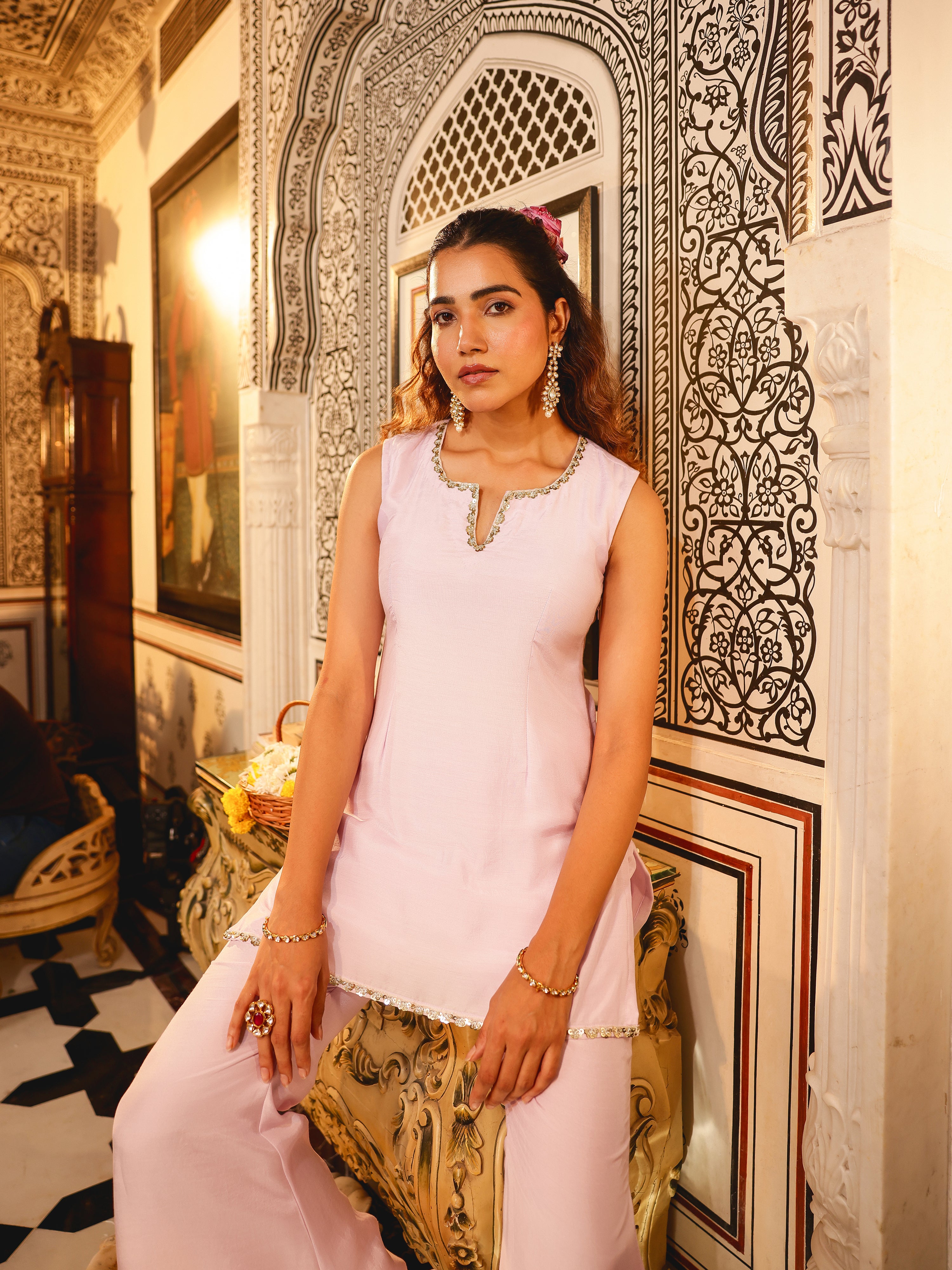 Amulya Solid Muslin Coord Set