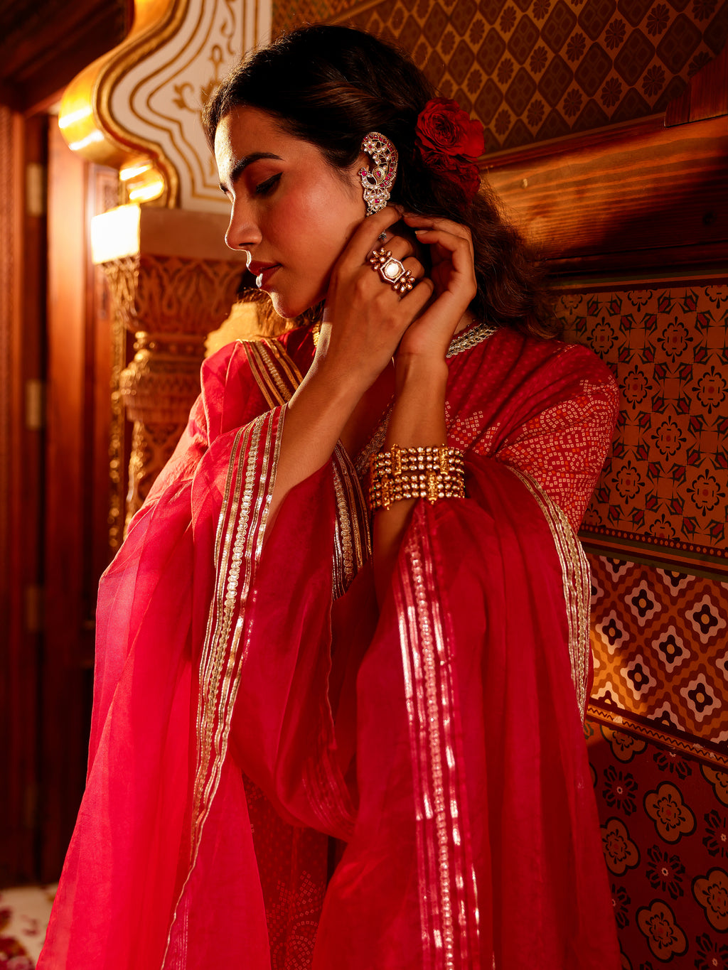 Aarza Handblock Cotton Suit Set
