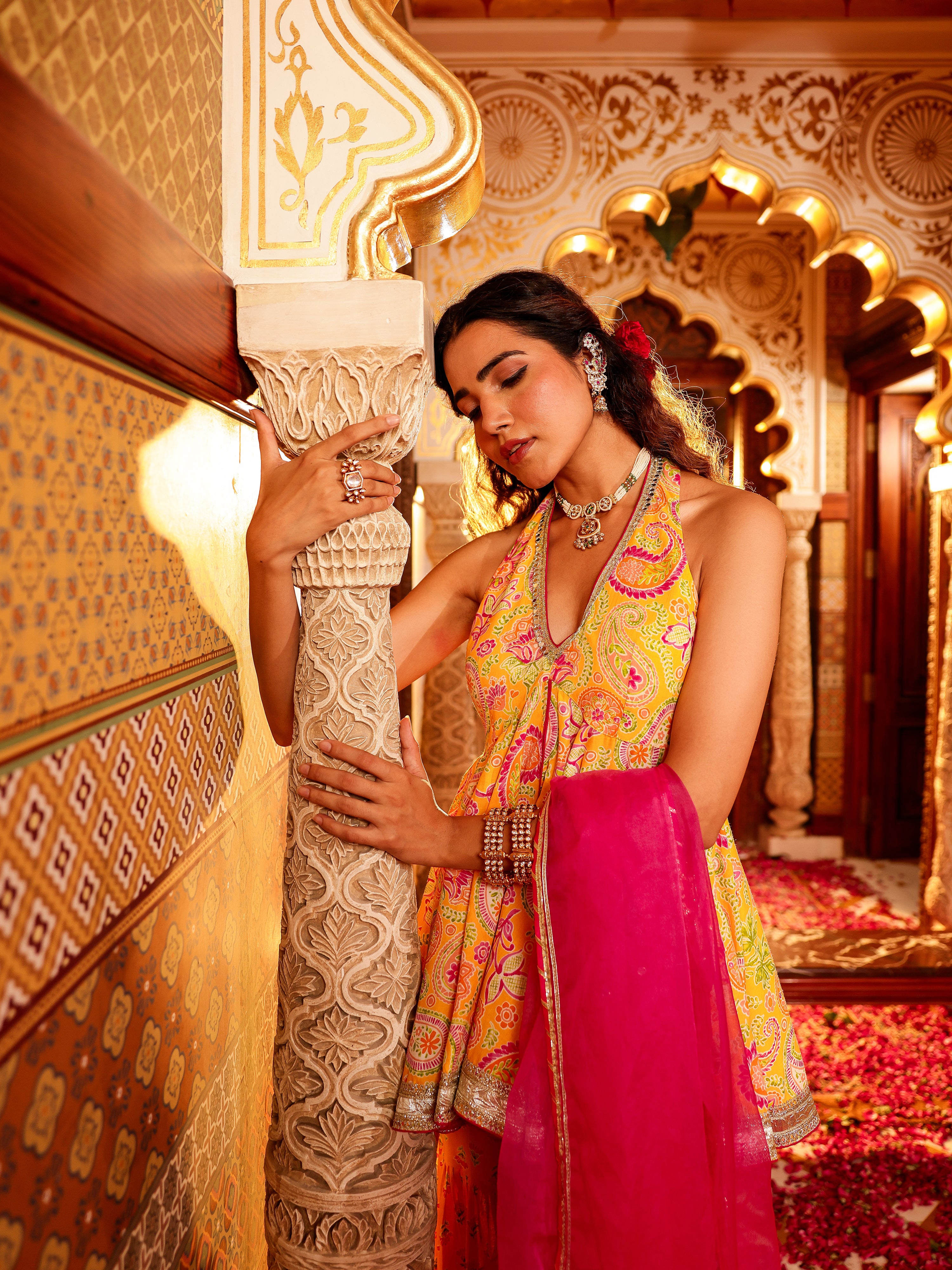 Lavira Handblock Cotton Gharara Set
