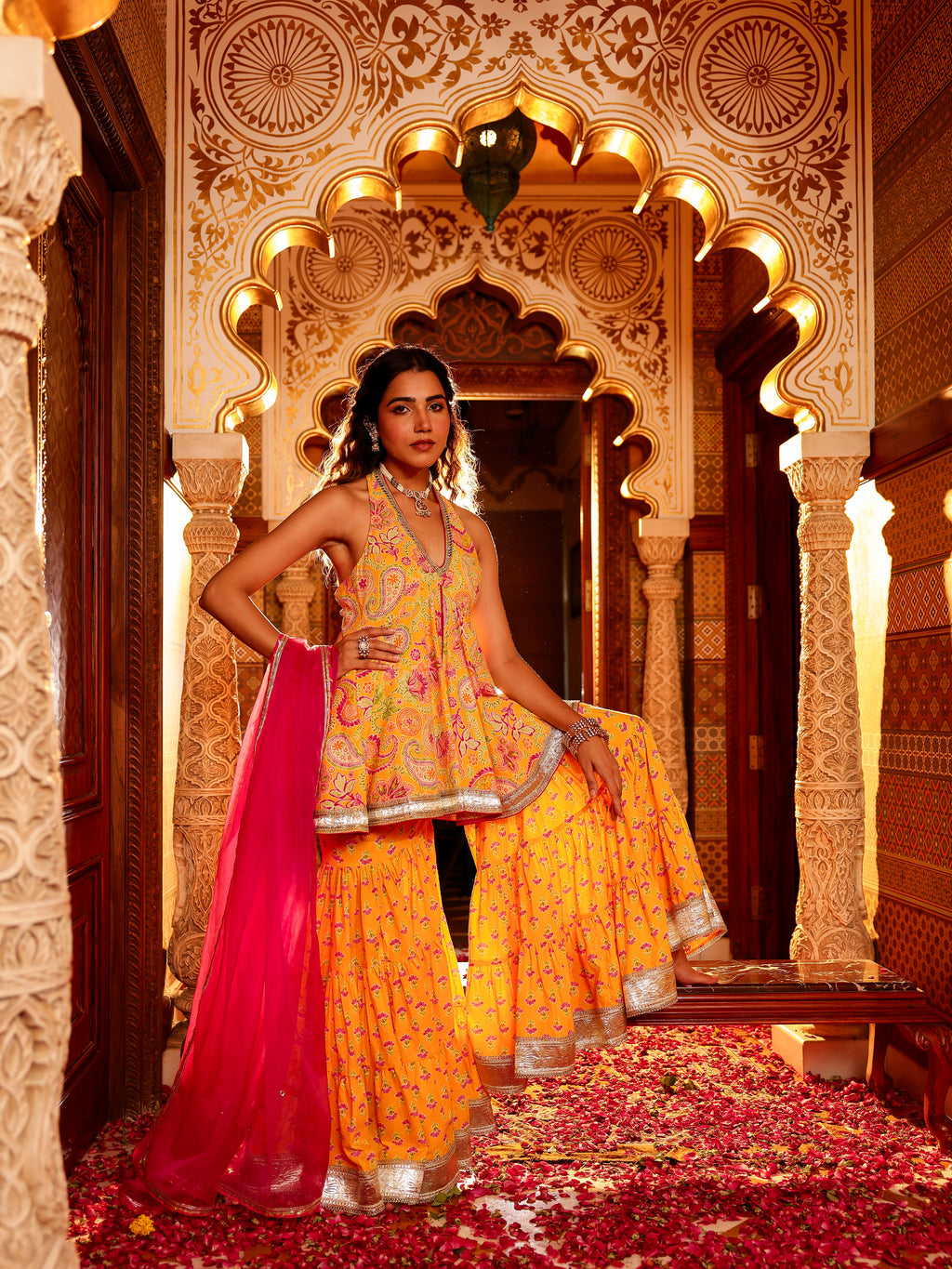 Lavira Handblock Cotton Gharara Set