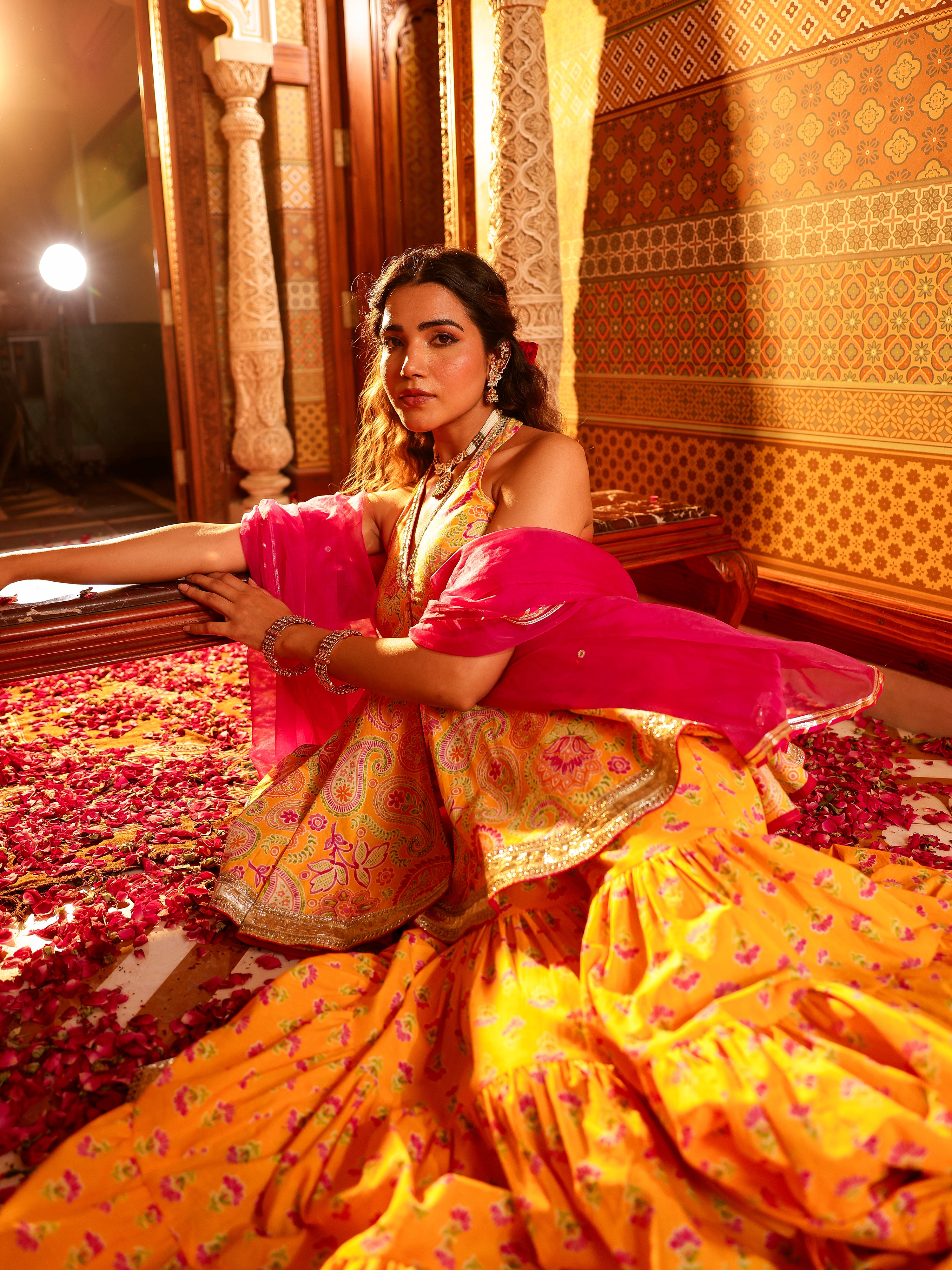 Lavira Handblock Cotton Gharara Set