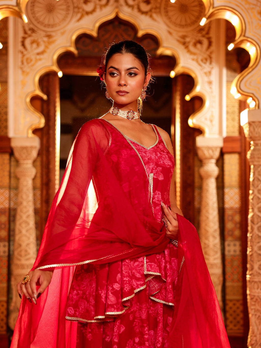 Shivika Handblock Cotton Sharara Set
