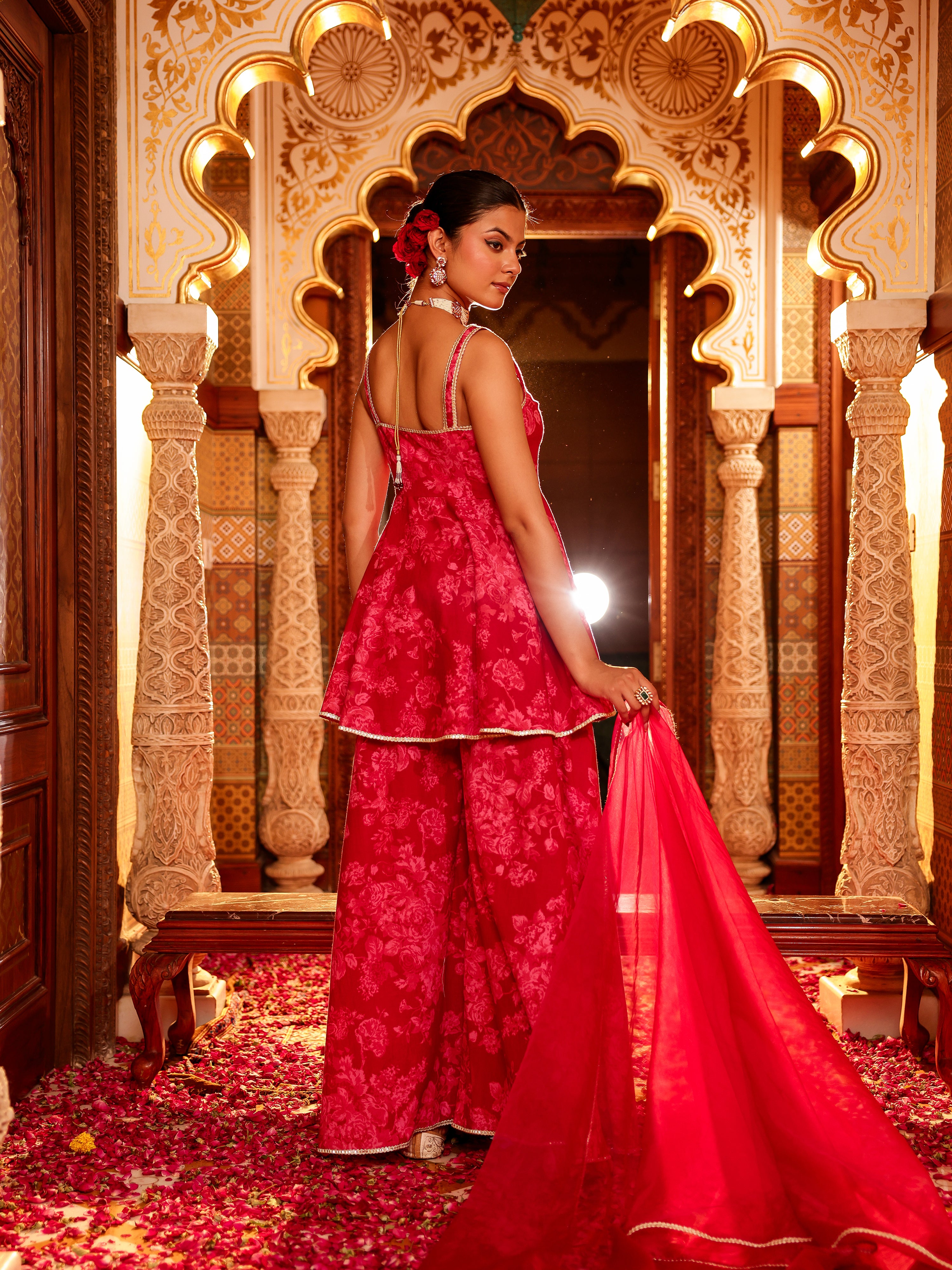 Shivika Handblock Cotton Sharara Set