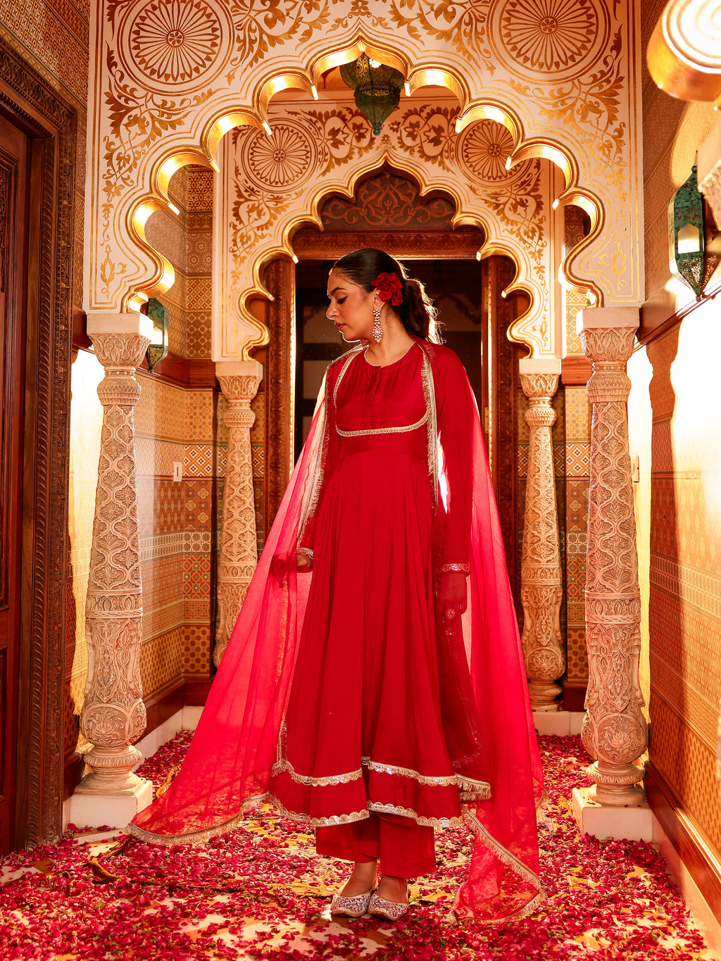 Chandrika Solid Muslin Suit Set