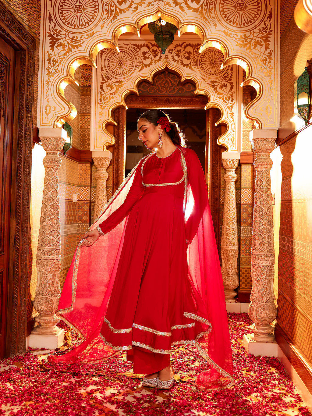 Chandrika Solid Muslin Suit Set