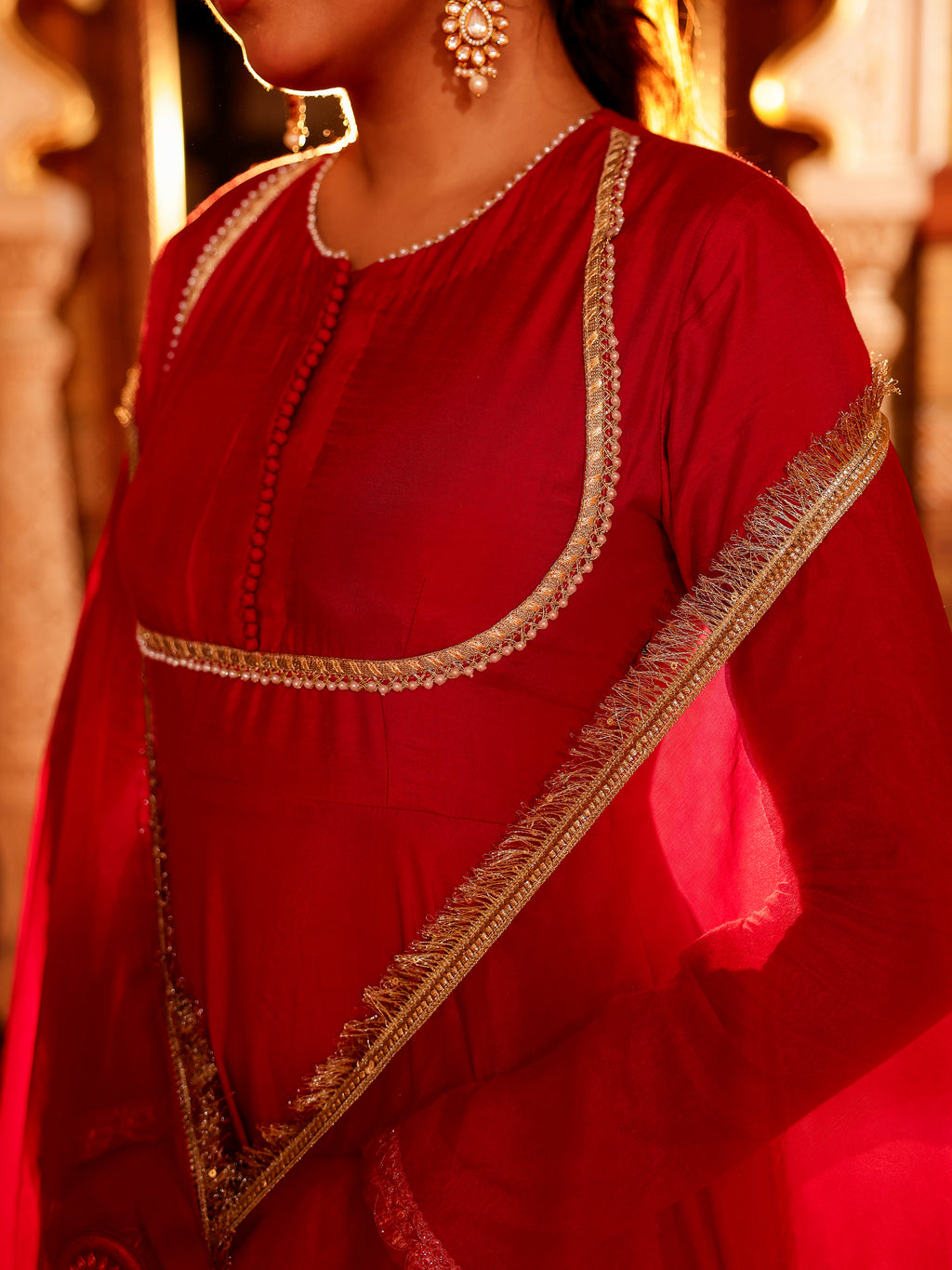 Chandrika Solid Muslin Suit Set