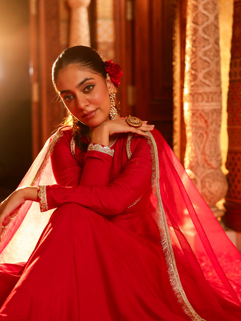 Chandrika Solid Muslin Suit Set