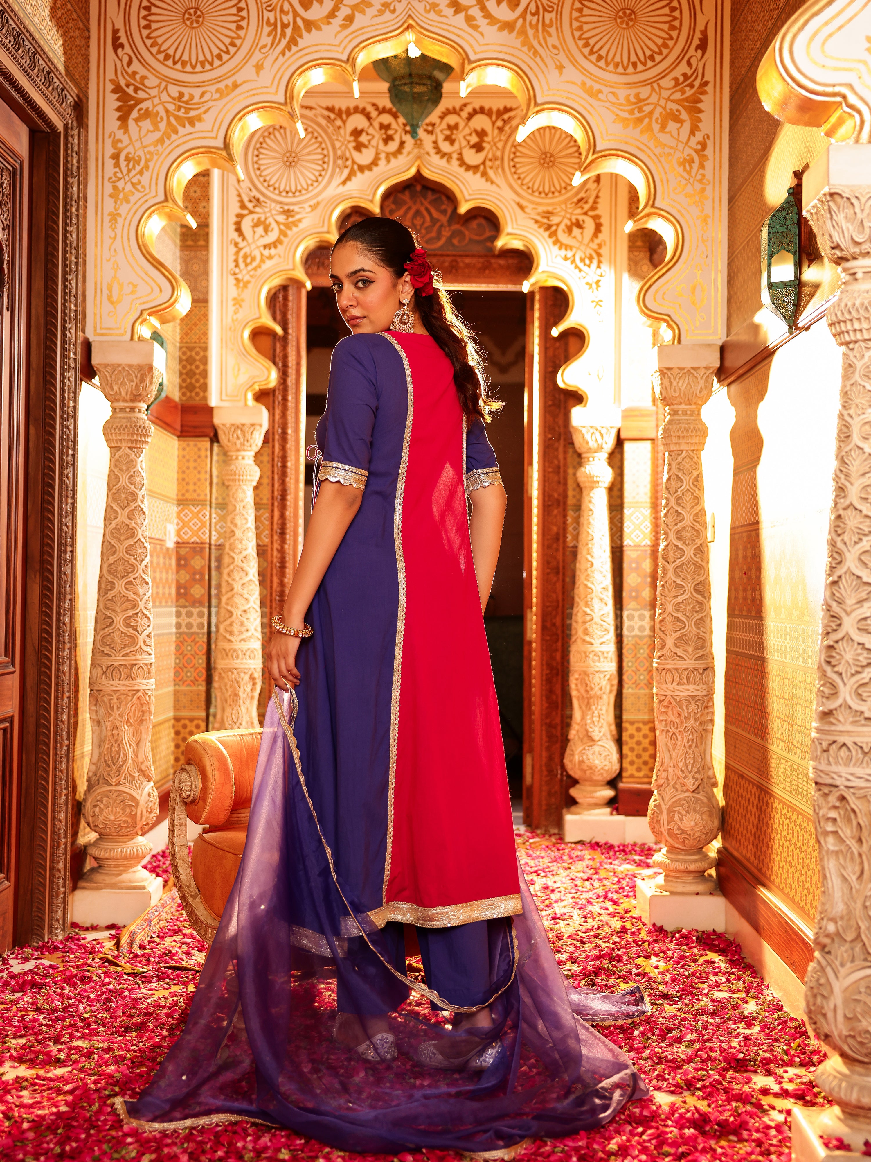 Shreeva Solid Cotton Suit Set