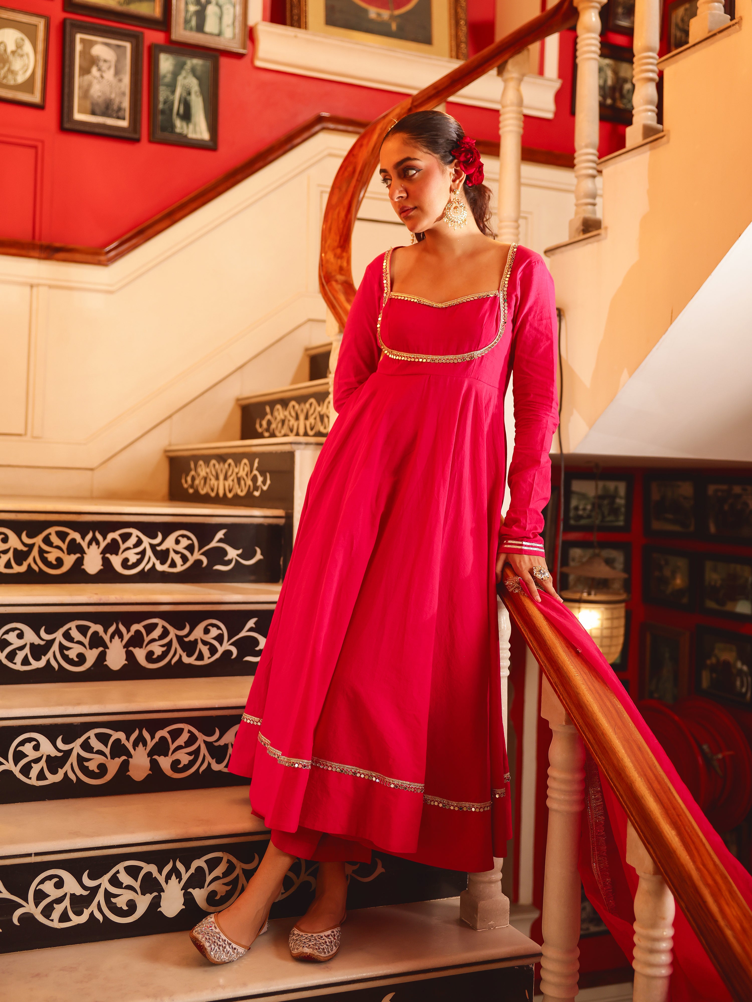 Charvi Solid Cotton Suit Set