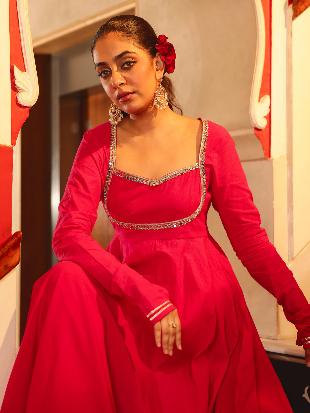 Charvi Solid Cotton Suit Set