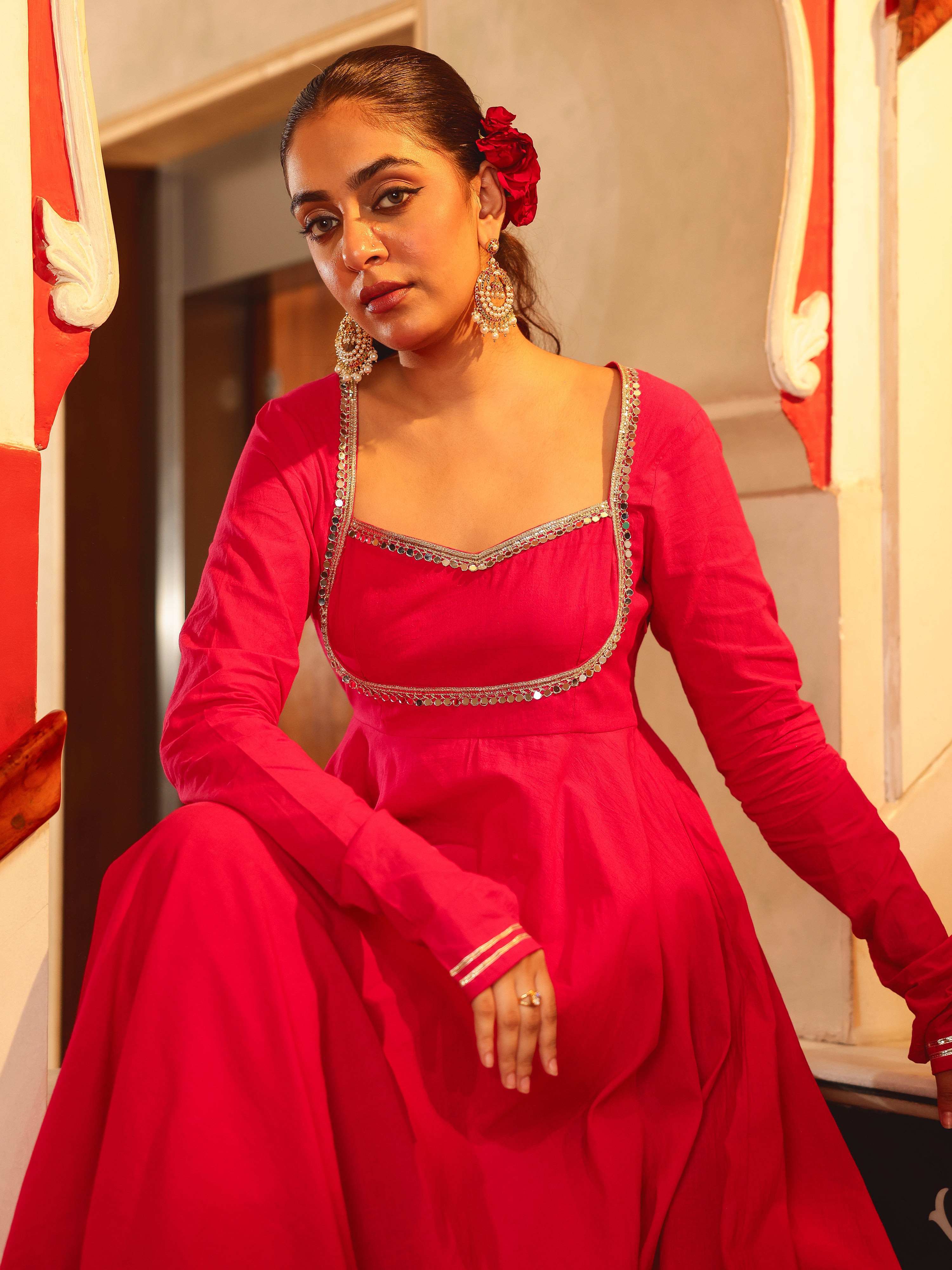 Charvi Solid Cotton Suit Set