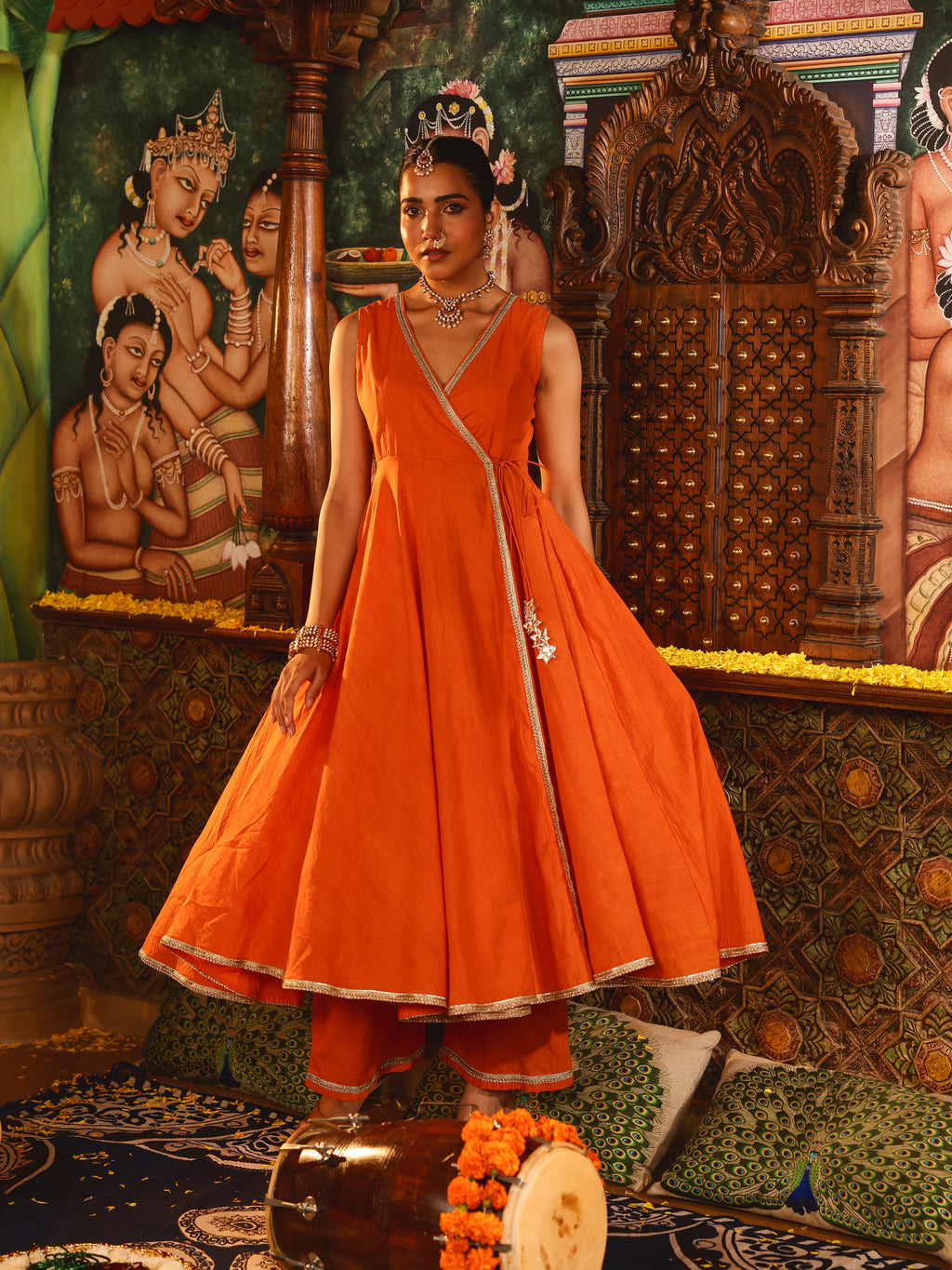Kanak Solid Cotton Kurta Set