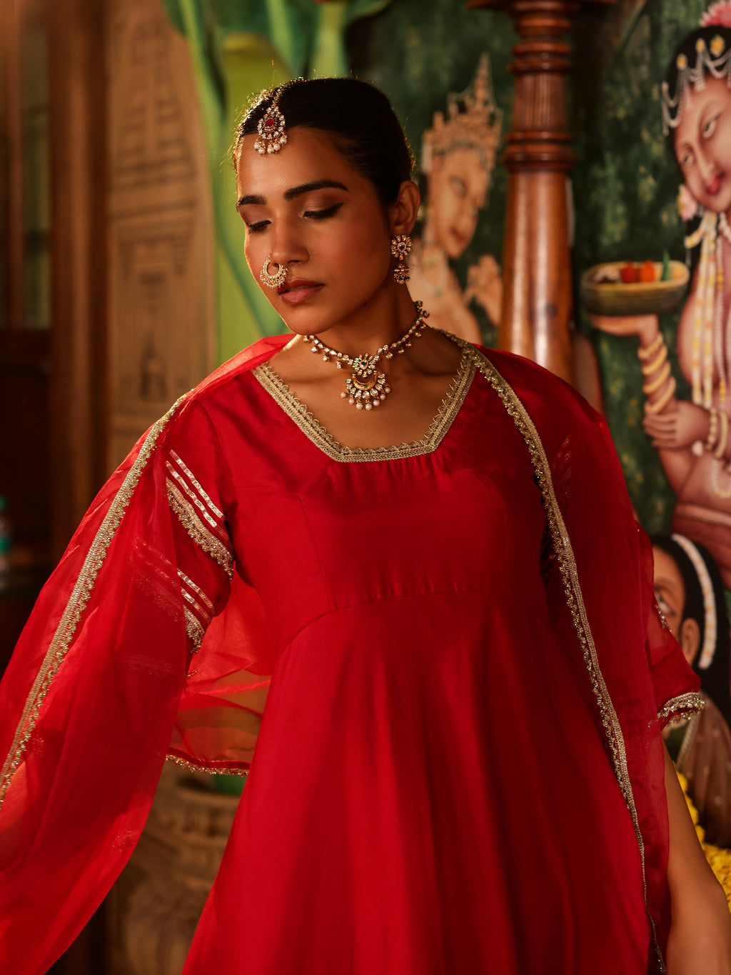 Vishwika Solid Muslin Sharara Set
