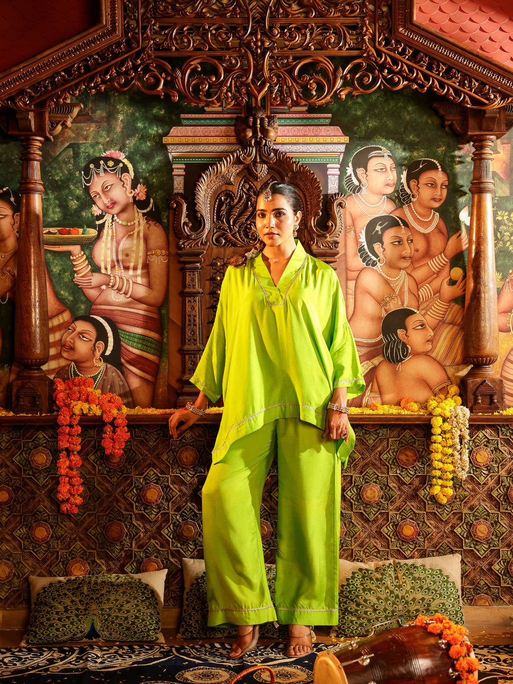 Hamsini Solid Muslin Coord Set