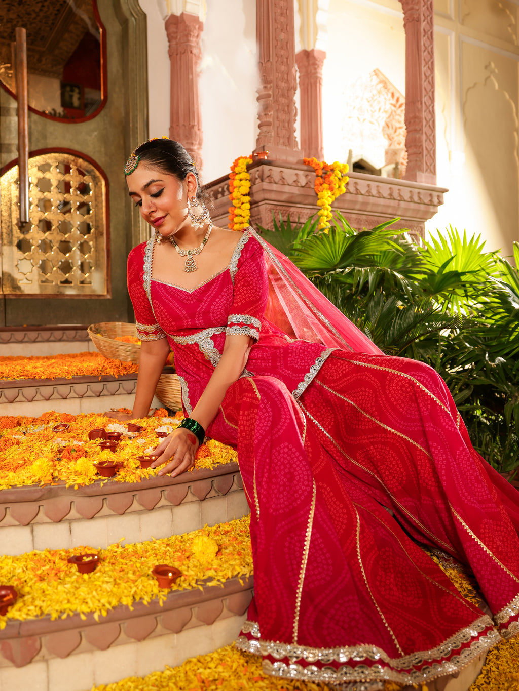 Rivana Handblock Cotton Sharara Set