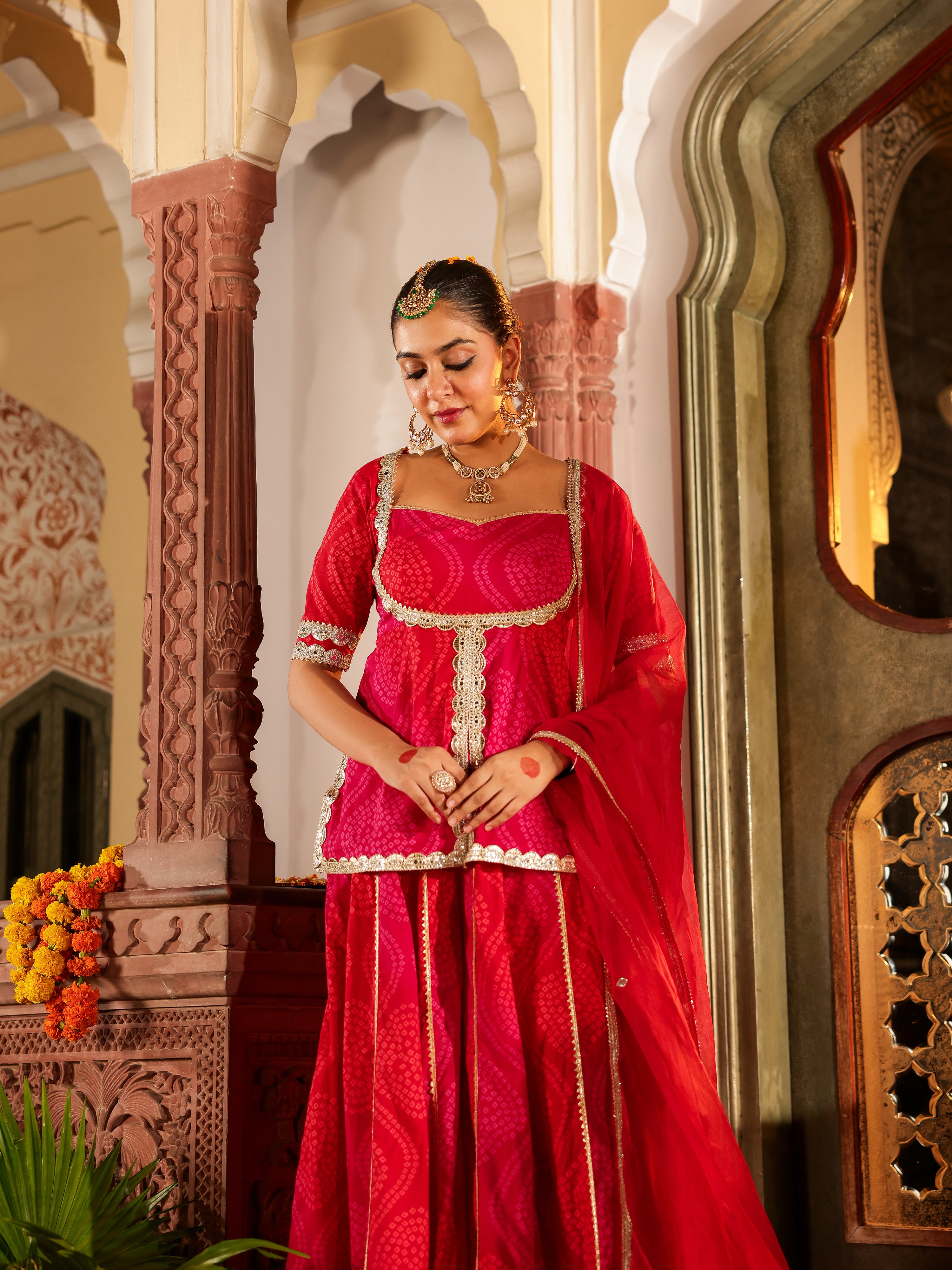 Rivana Handblock Cotton Sharara Set