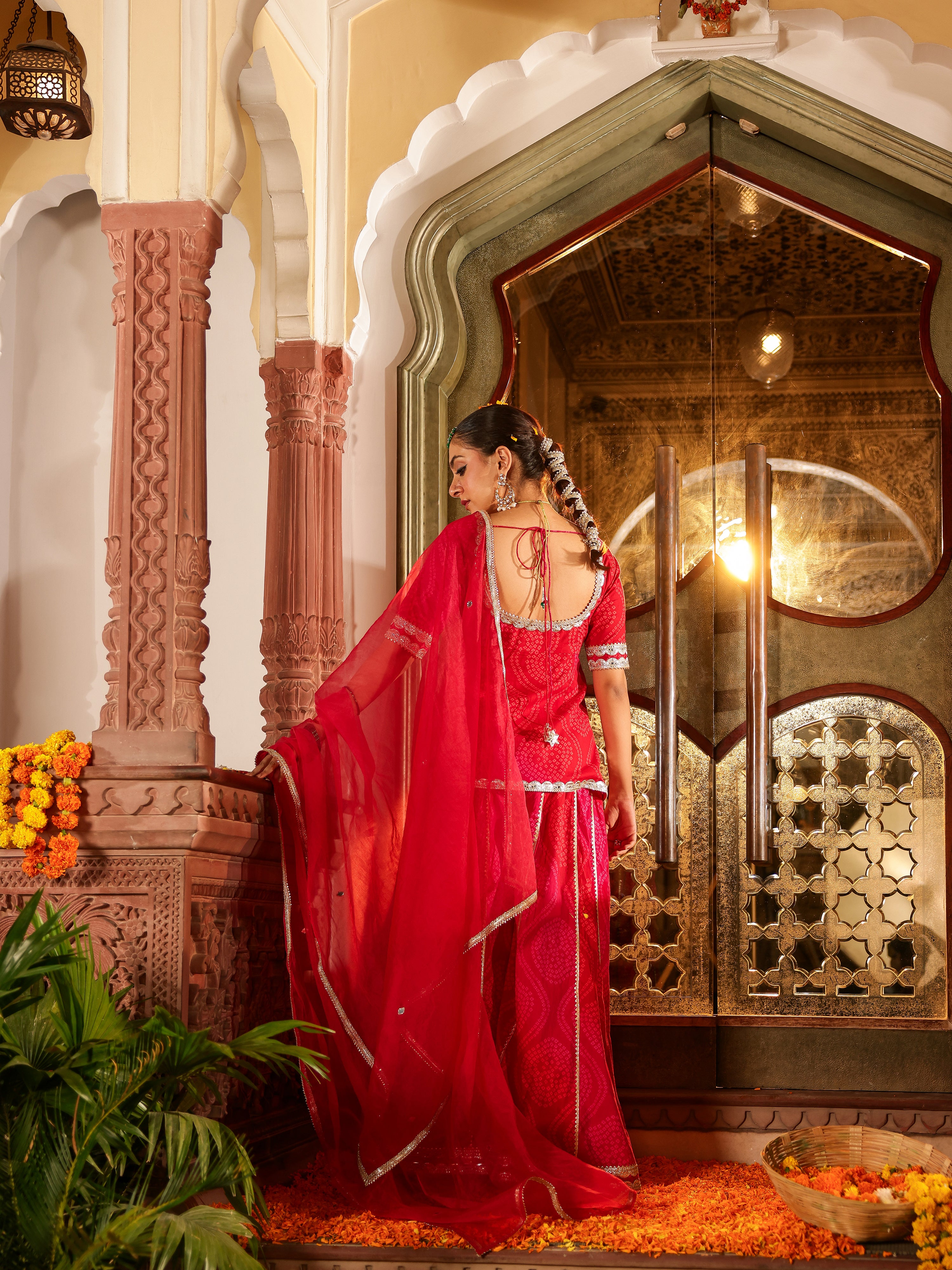 Rivana Handblock Cotton Sharara Set