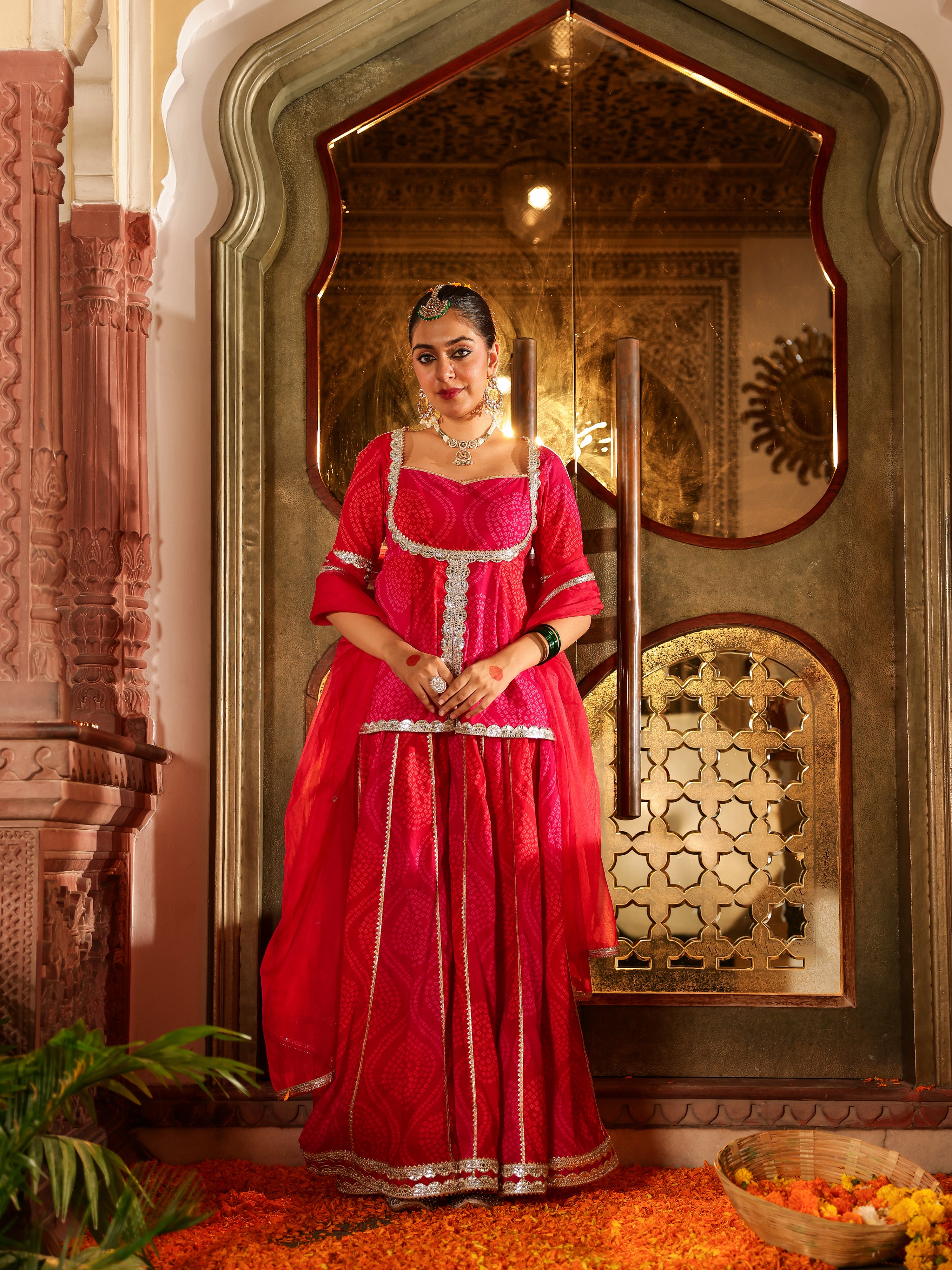 Rivana Handblock Cotton Sharara Set
