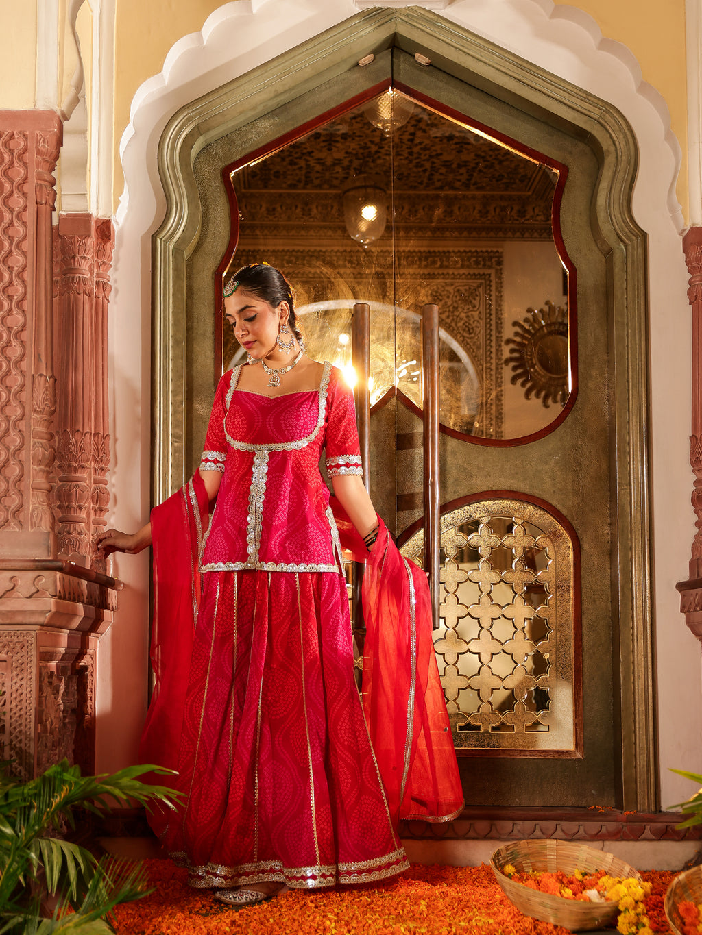 Rivana Handblock Cotton Sharara Set