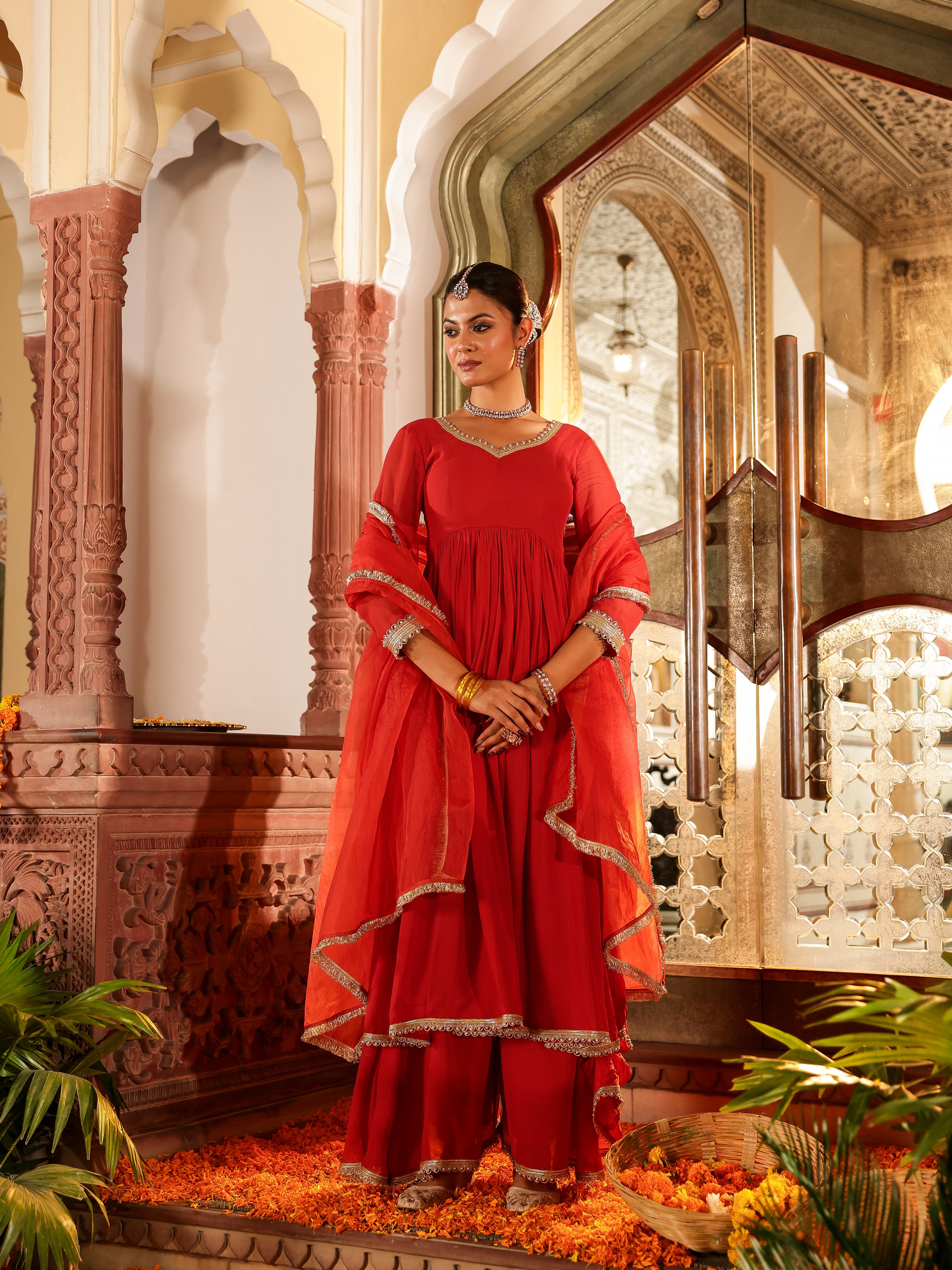 Shivana Solid Georgette Suit Set