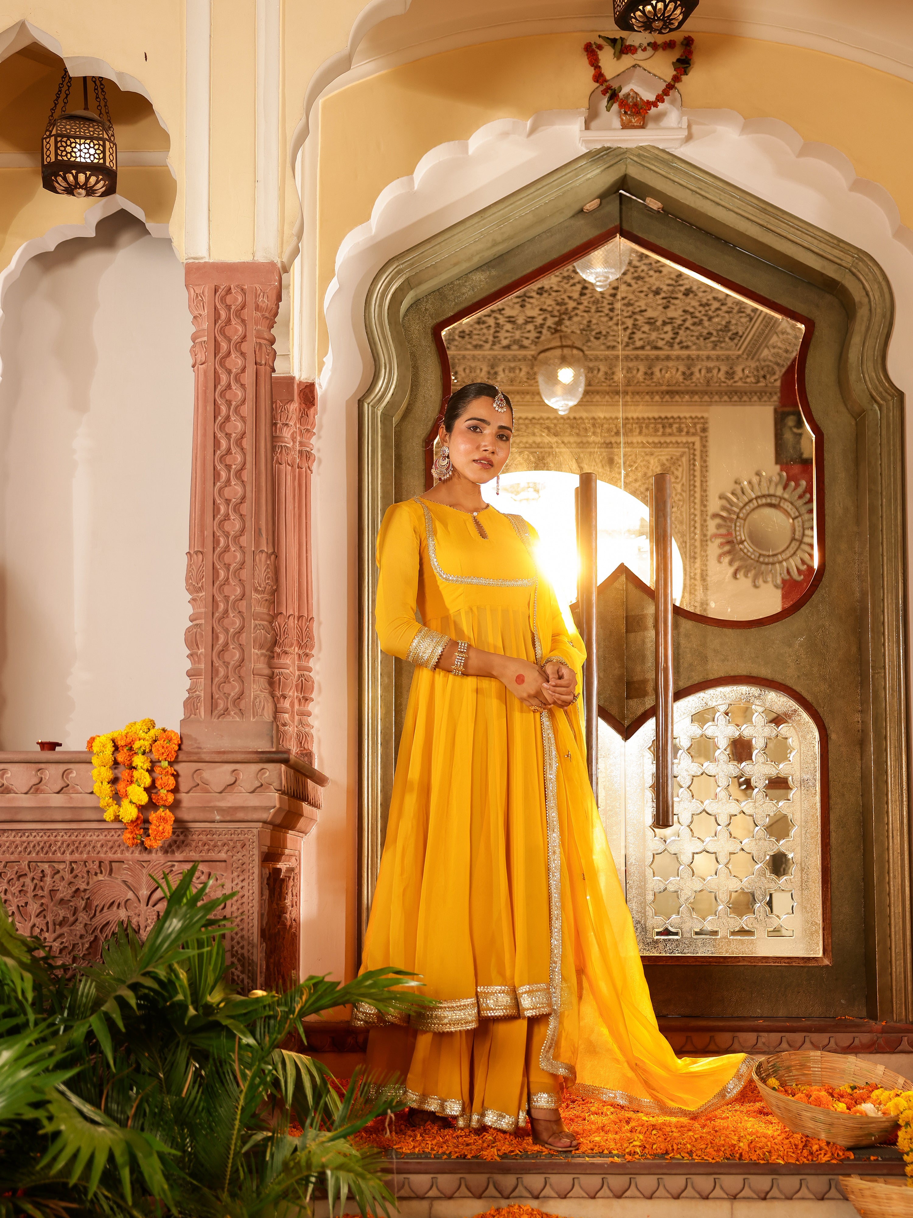 Aloka Solid Georgette Suit Set