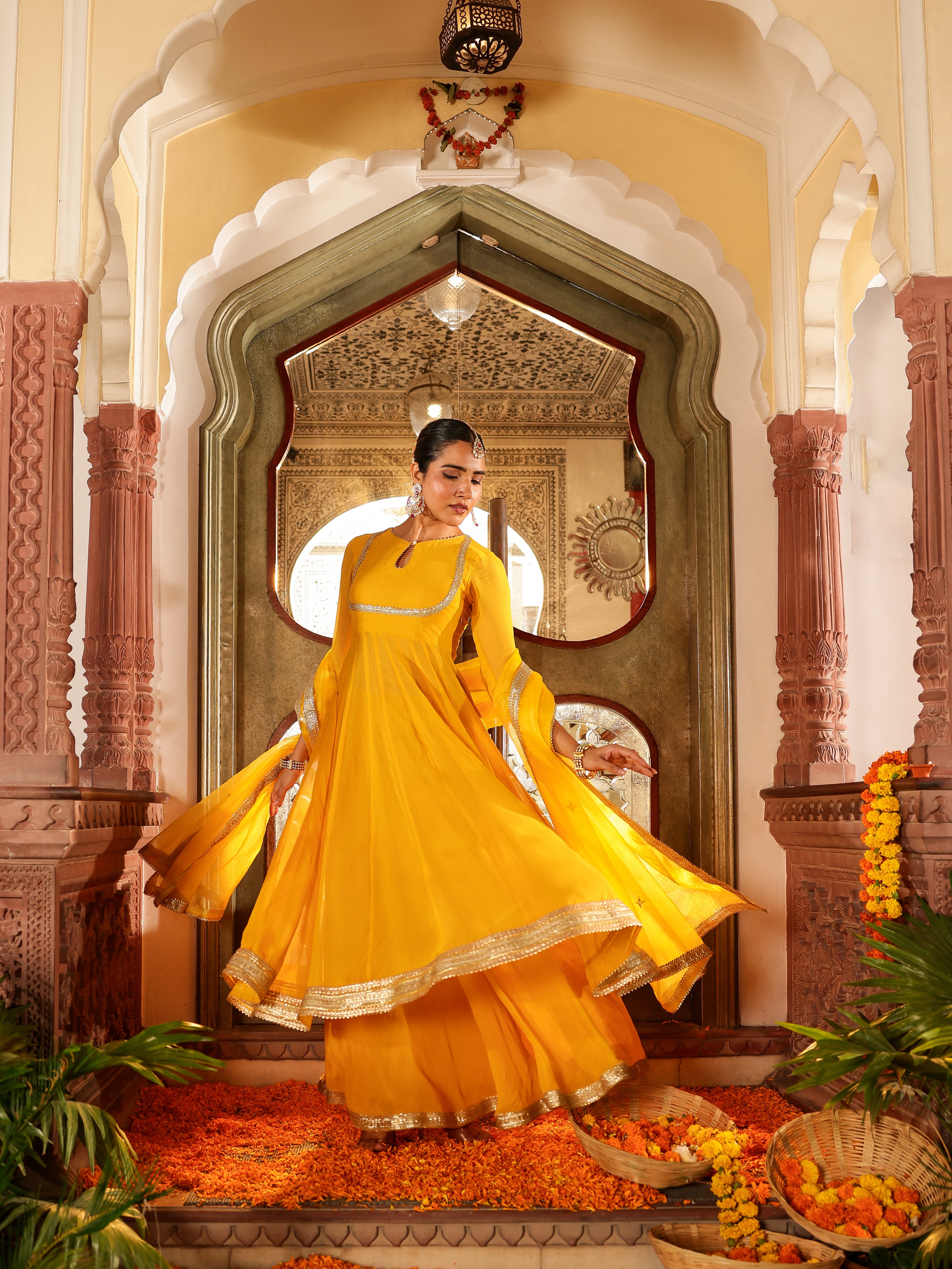 Aloka Solid Georgette Suit Set