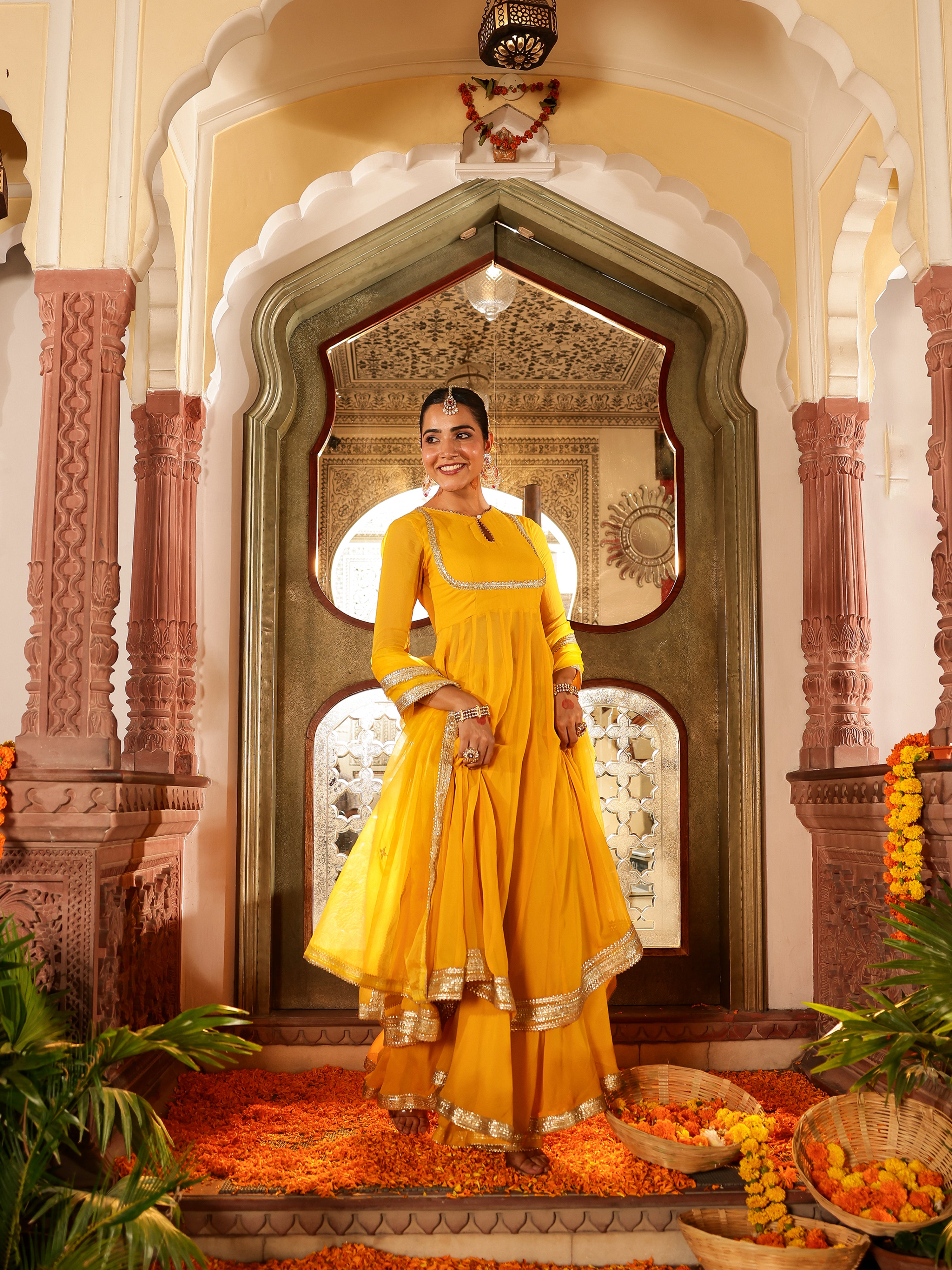 Aloka Solid Georgette Suit Set