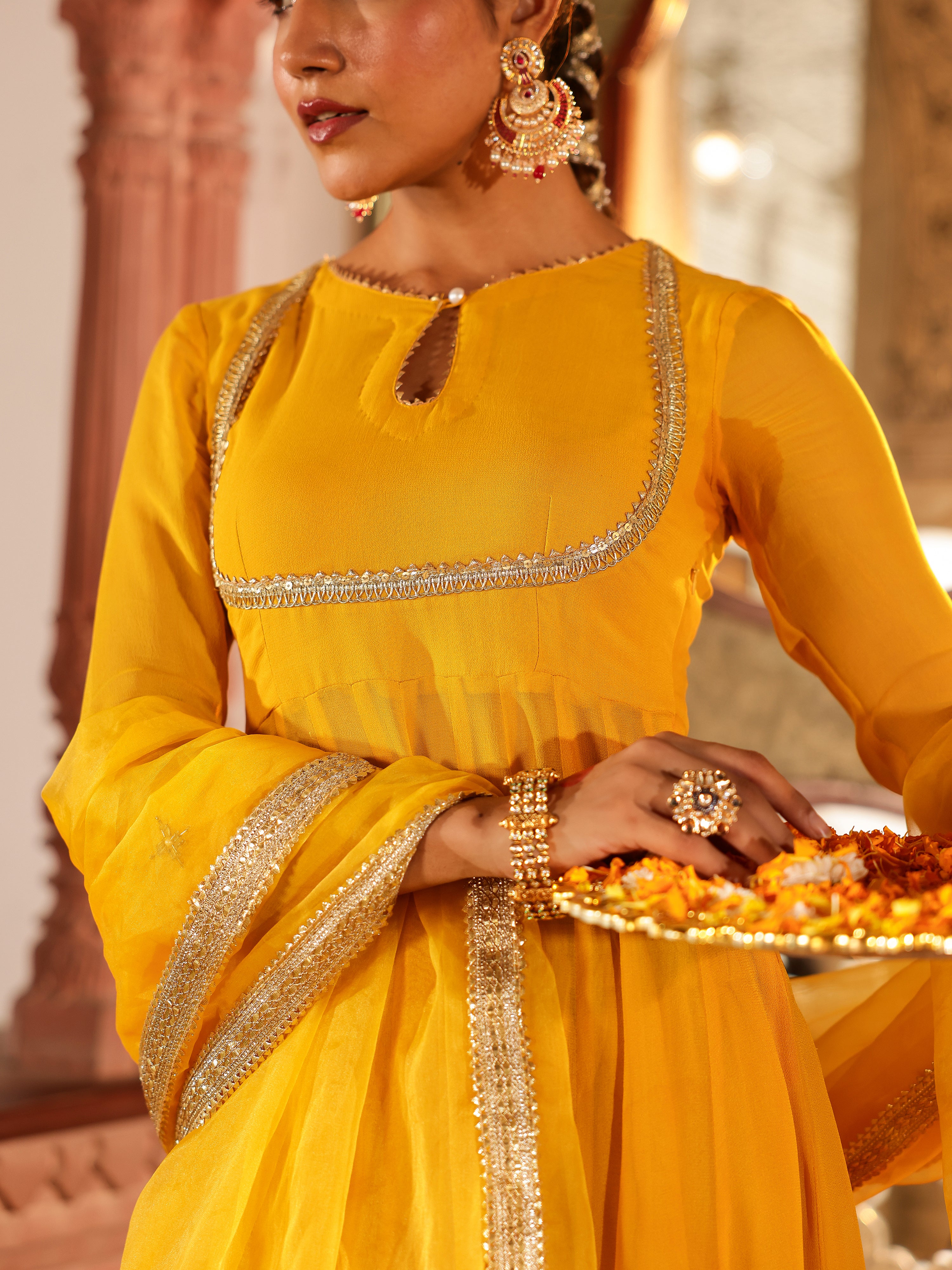 Aloka Solid Georgette Suit Set