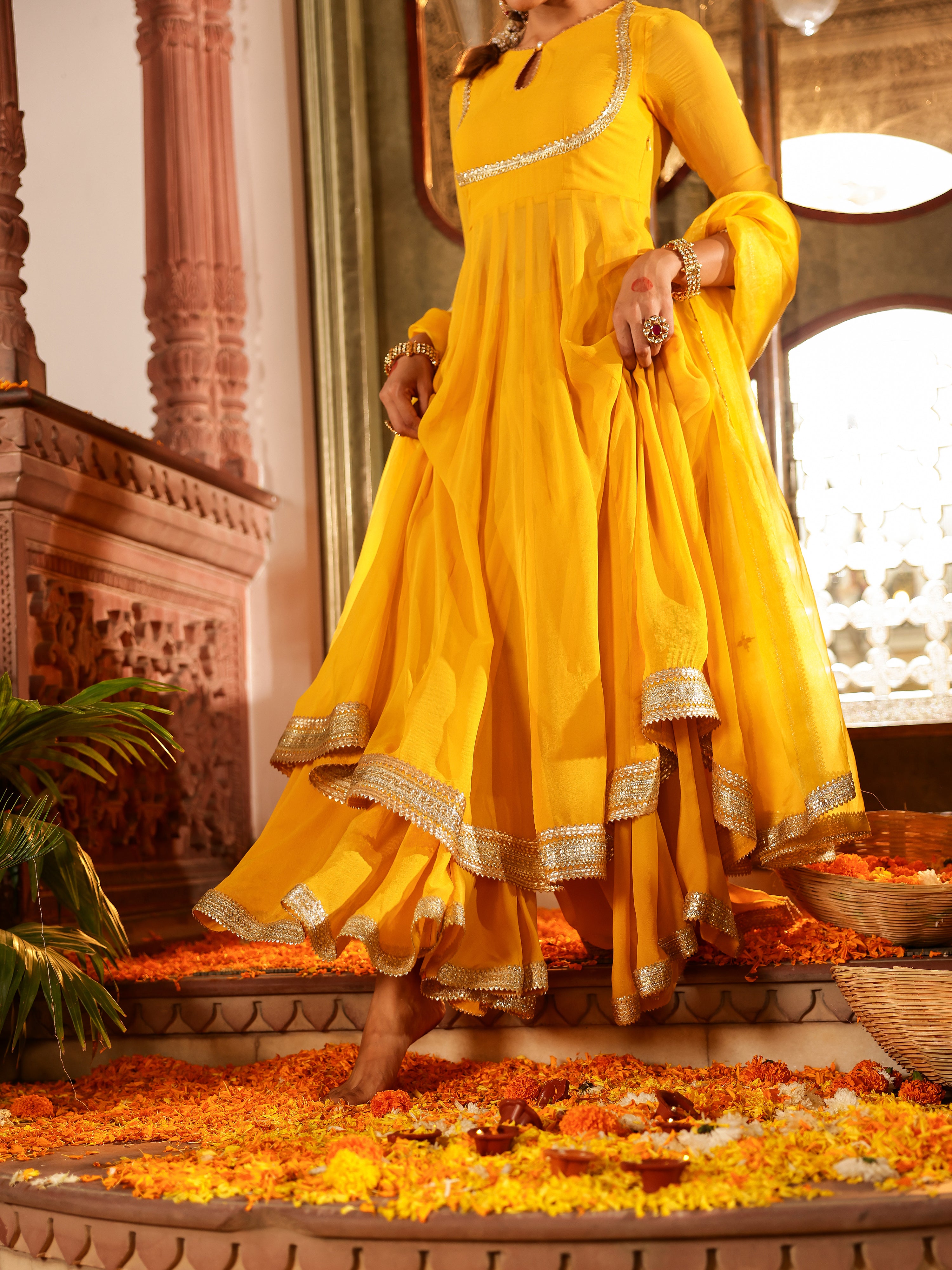 Aloka Solid Georgette Suit Set