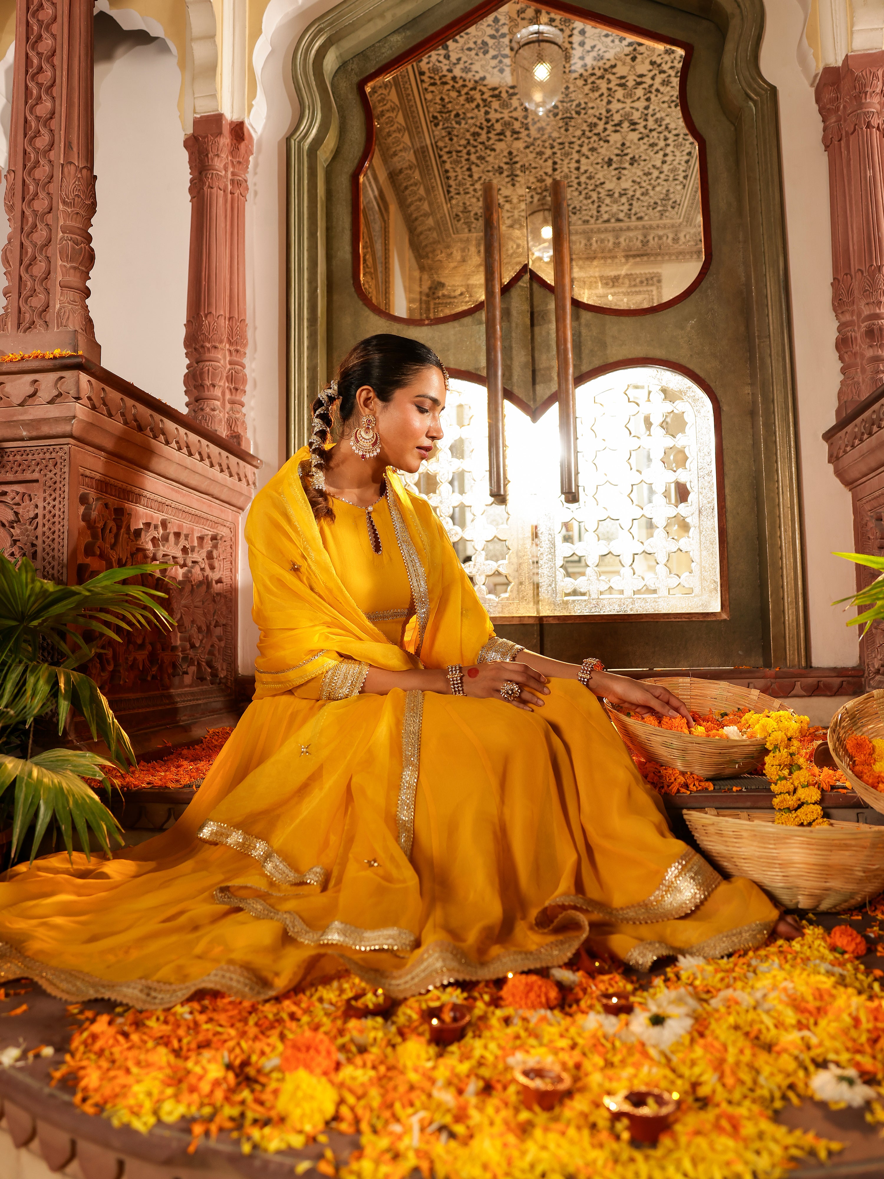 Aloka Solid Georgette Suit Set