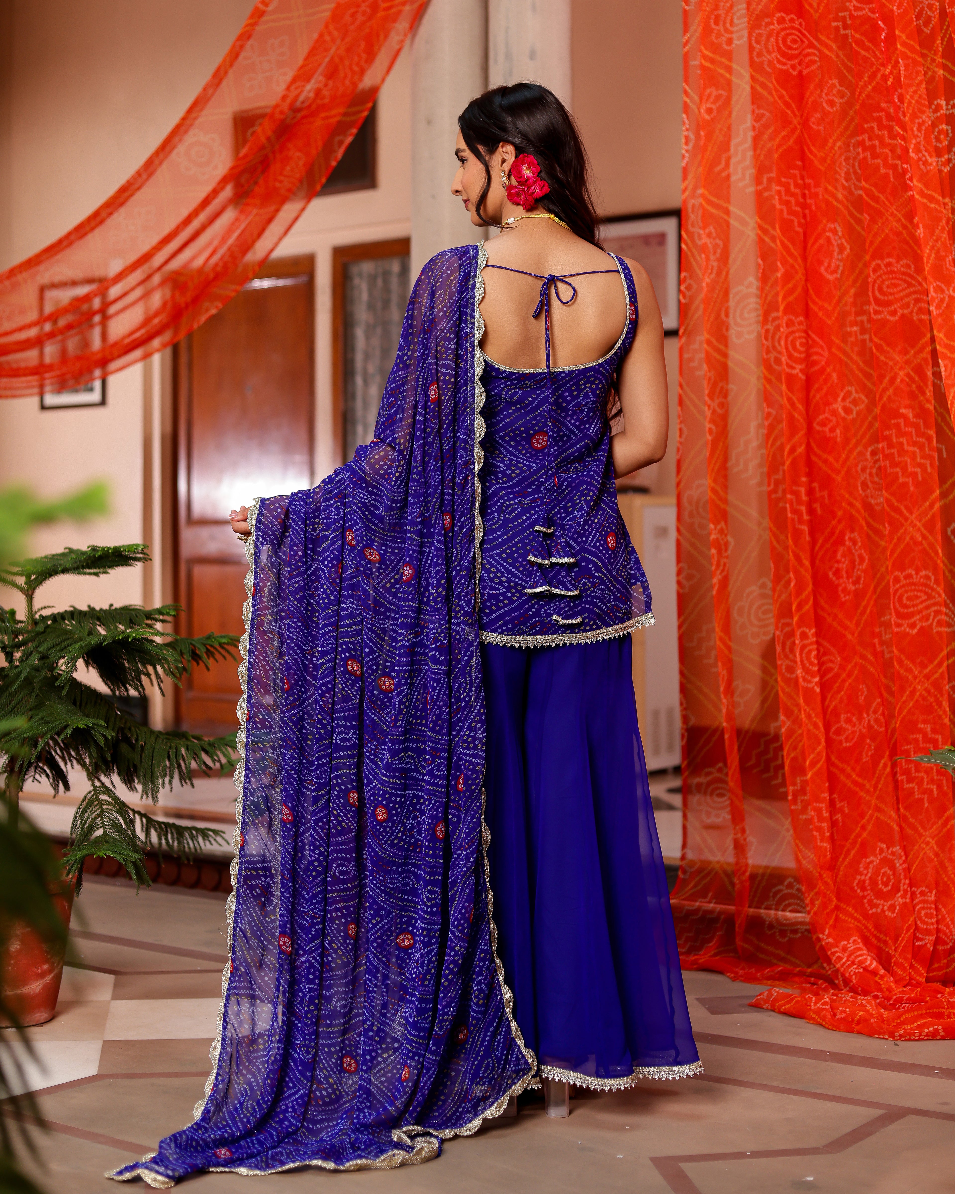 Paavan Bandhej Sharara Set