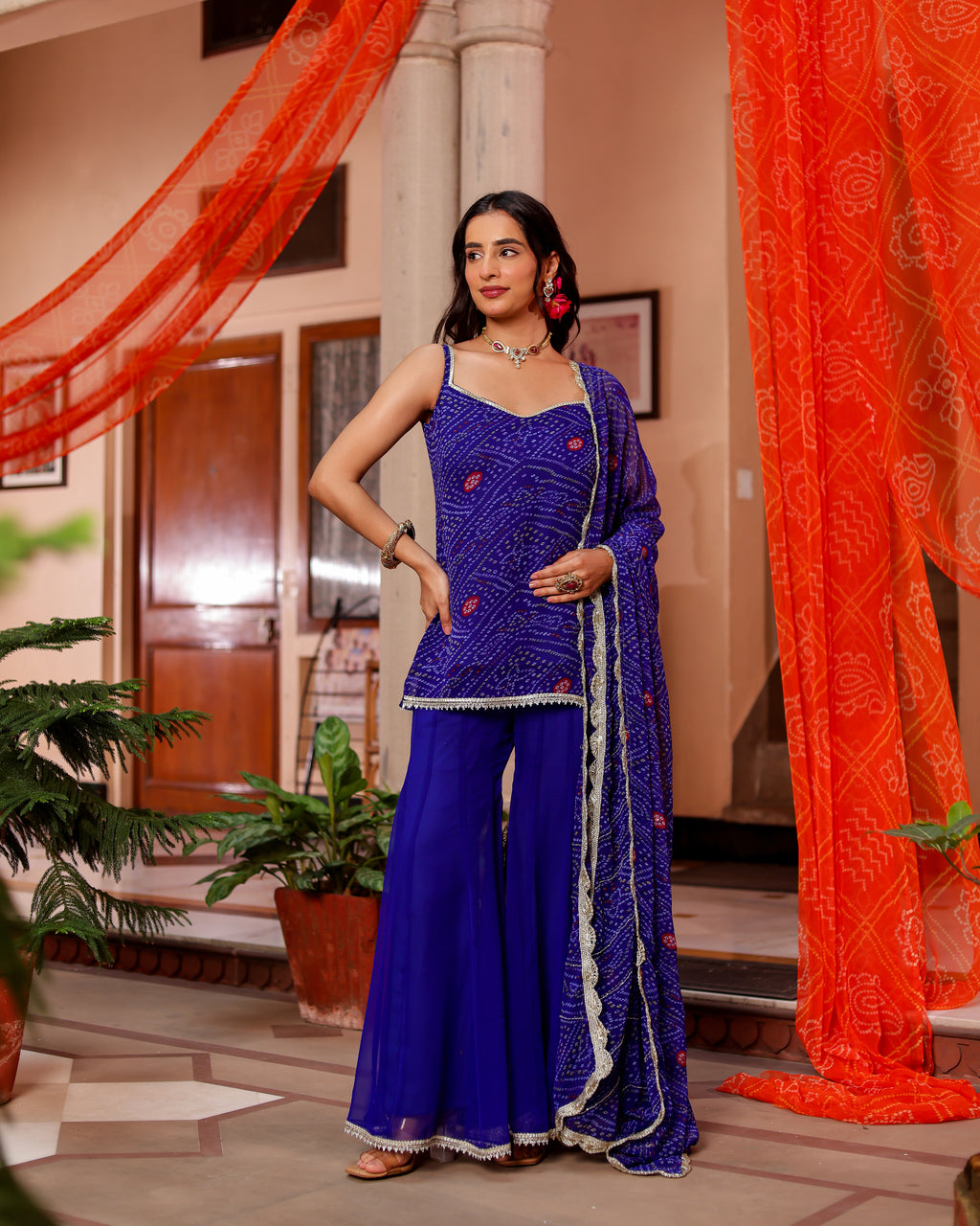Paavan Bandhej Sharara Set
