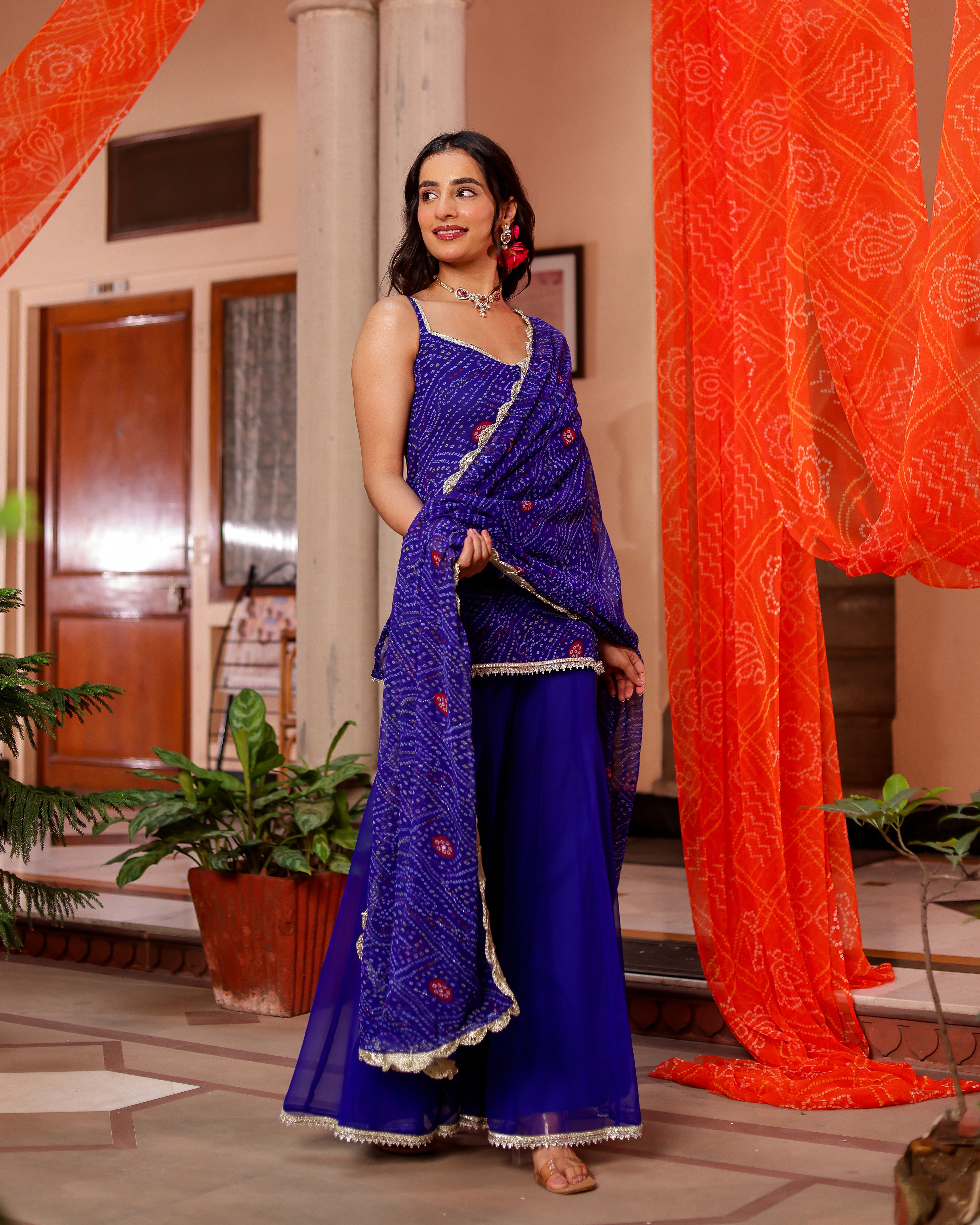 Paavan Bandhej Sharara Set