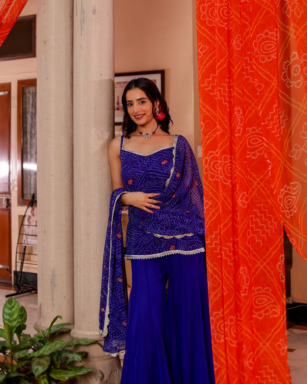 Paavan Bandhej Sharara Set