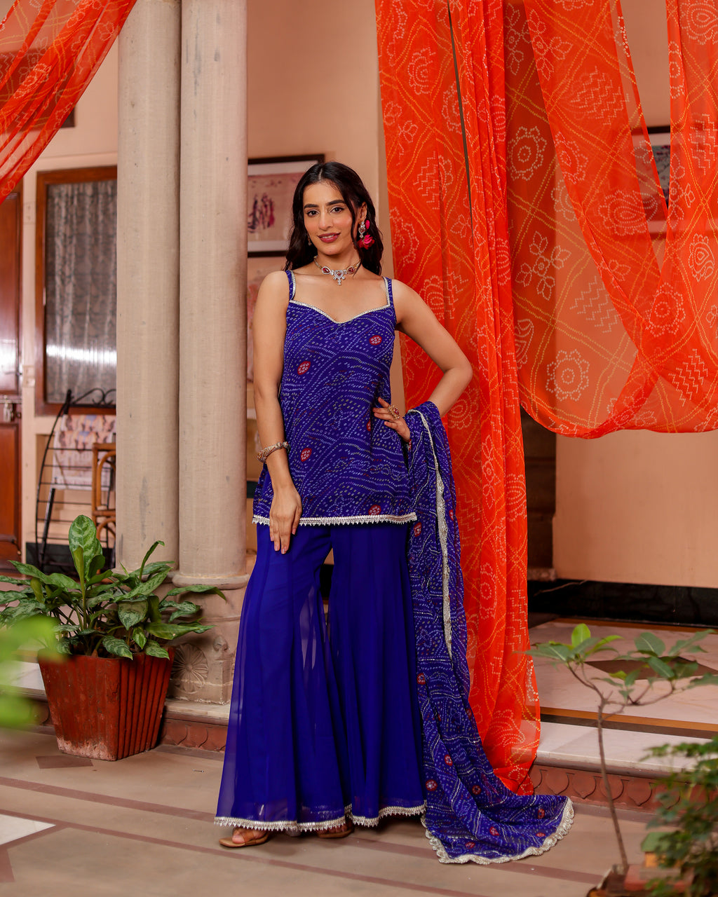 Paavan Bandhej Sharara Set