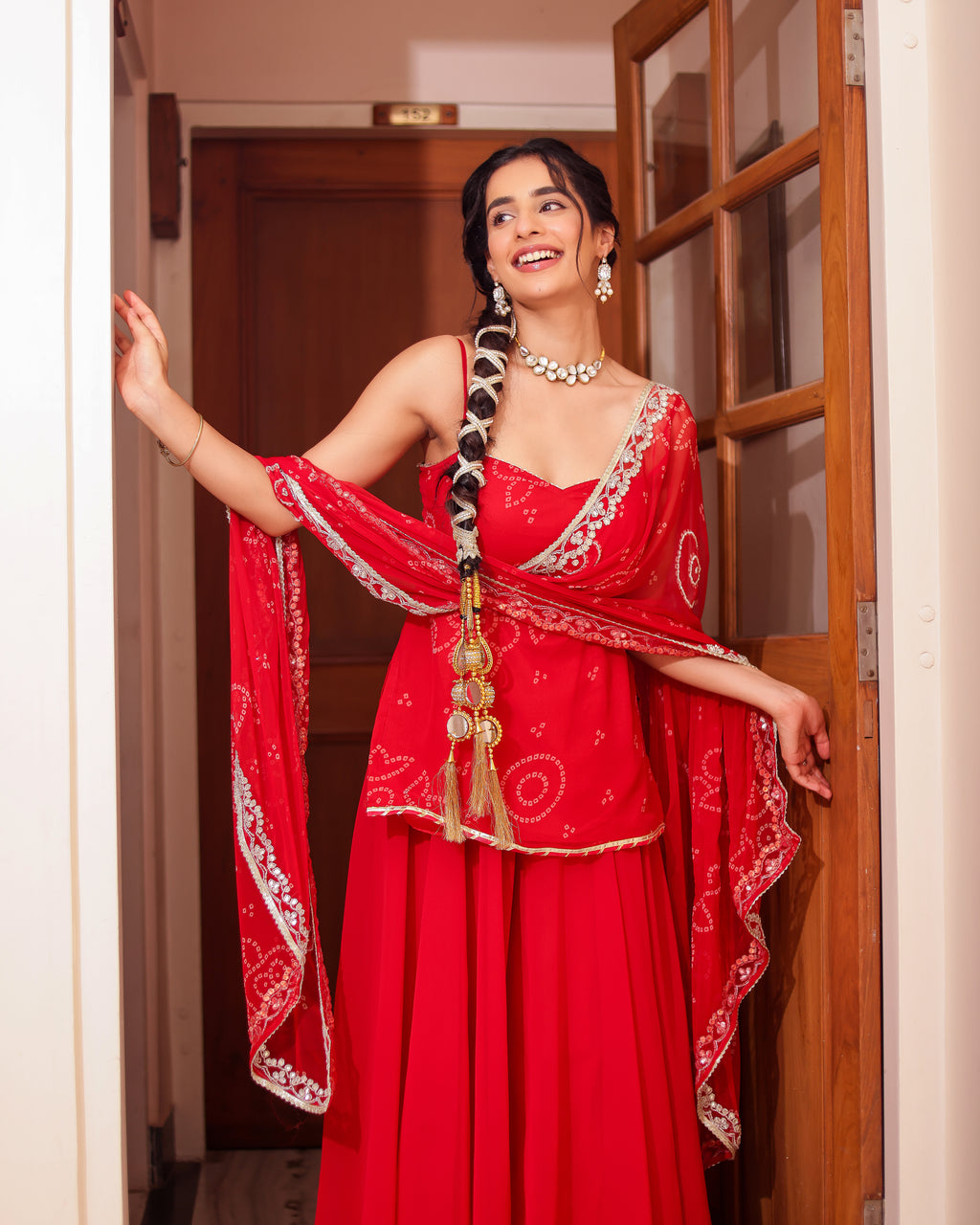 Mangal Bandhej Sharara Set