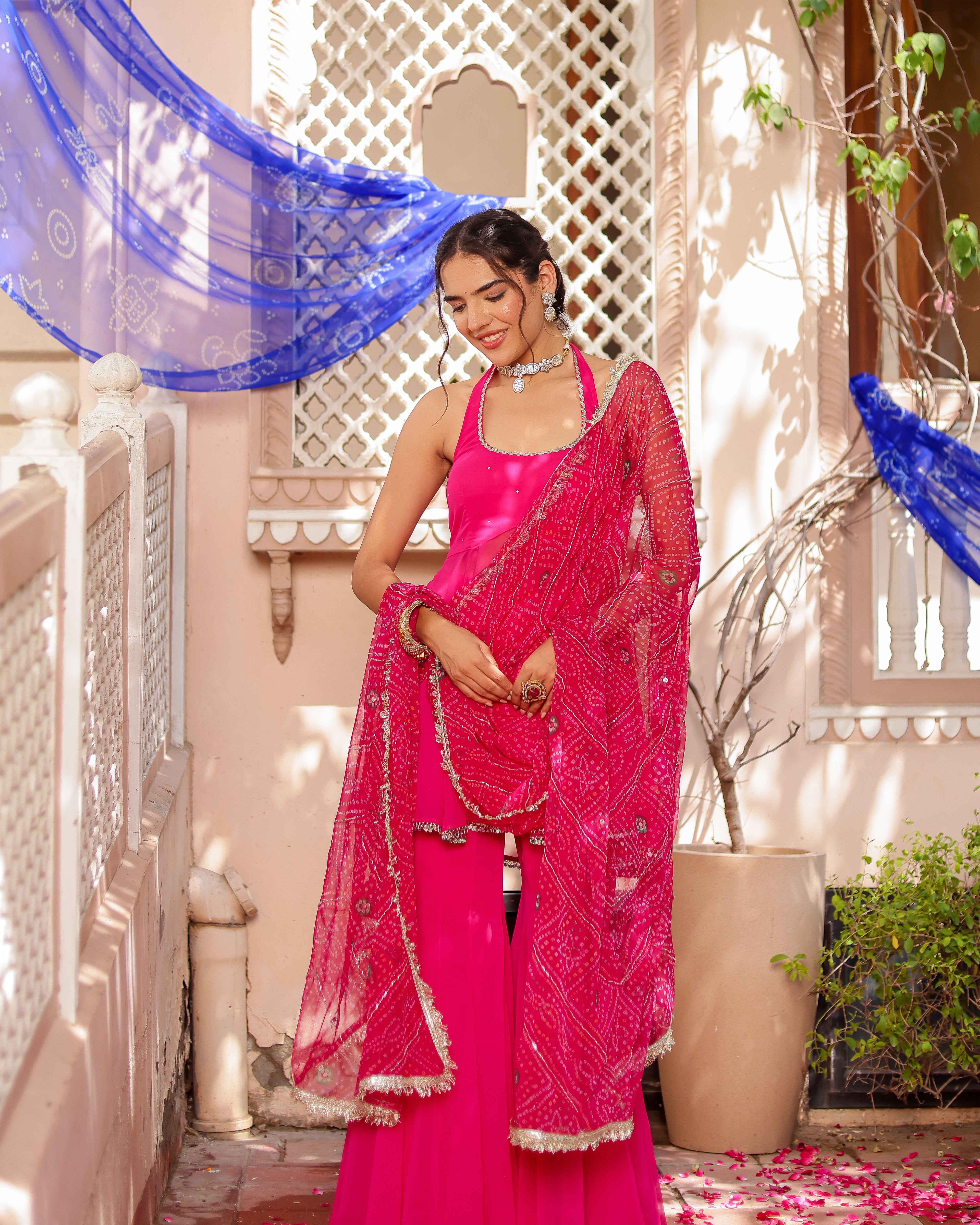Sneh Georgette Sharara Set
