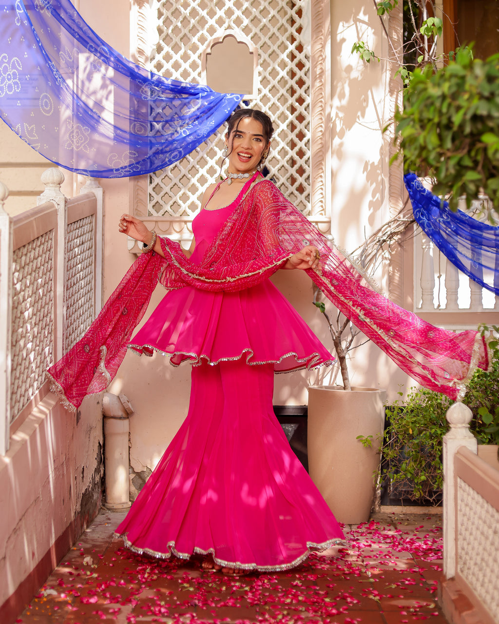 Sneh Georgette Sharara Set