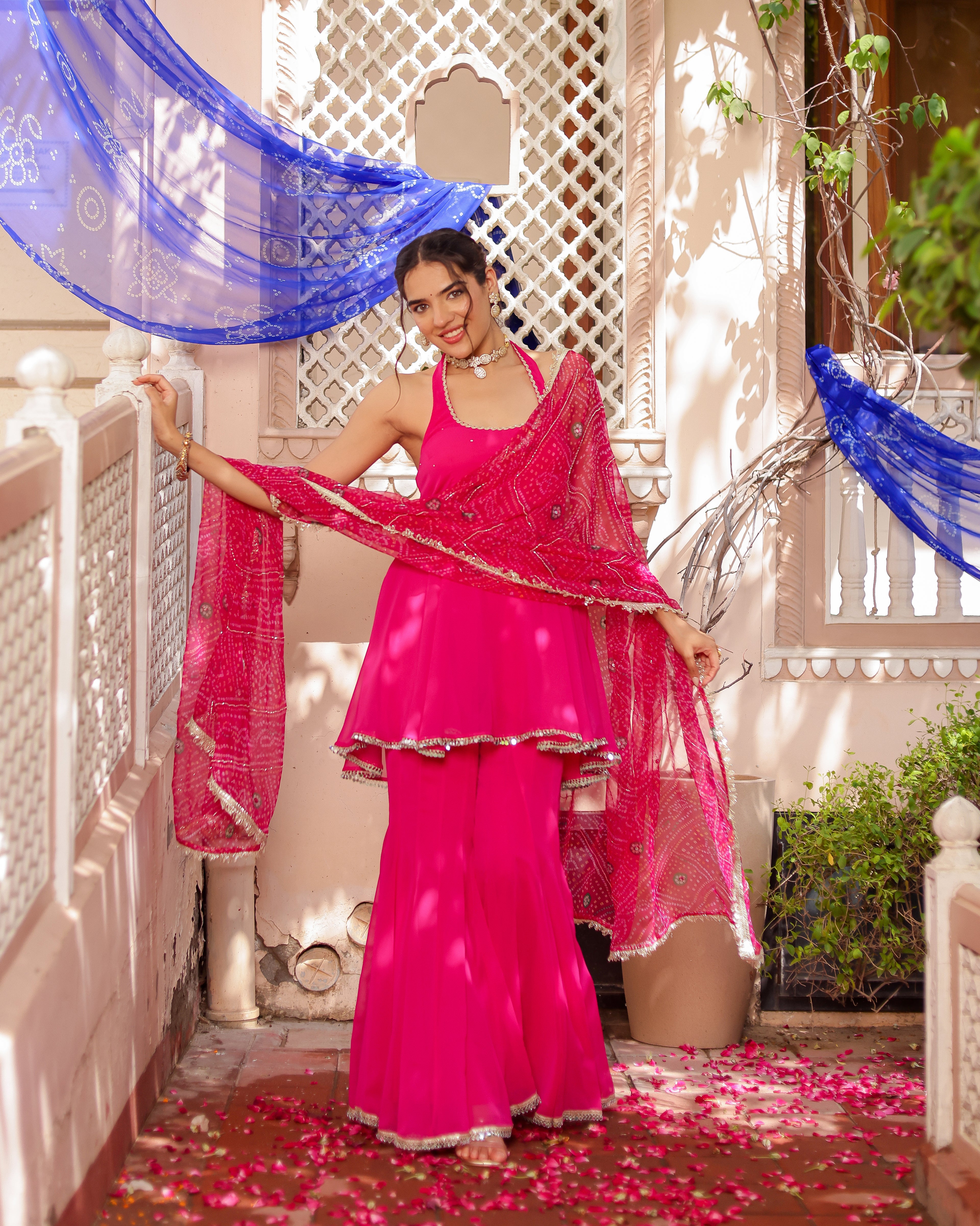 Sneh Georgette Sharara Set