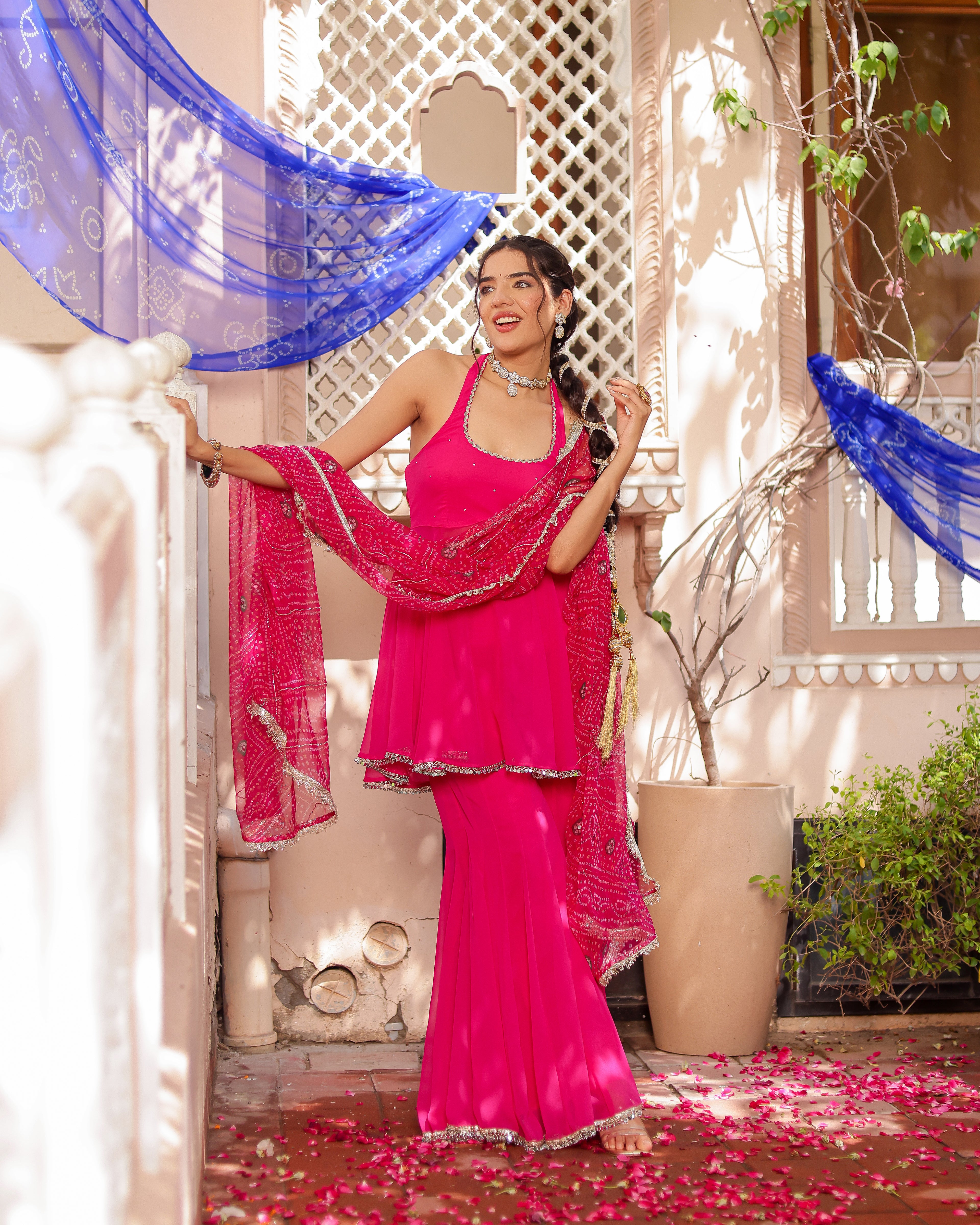 Sneh Georgette Sharara Set