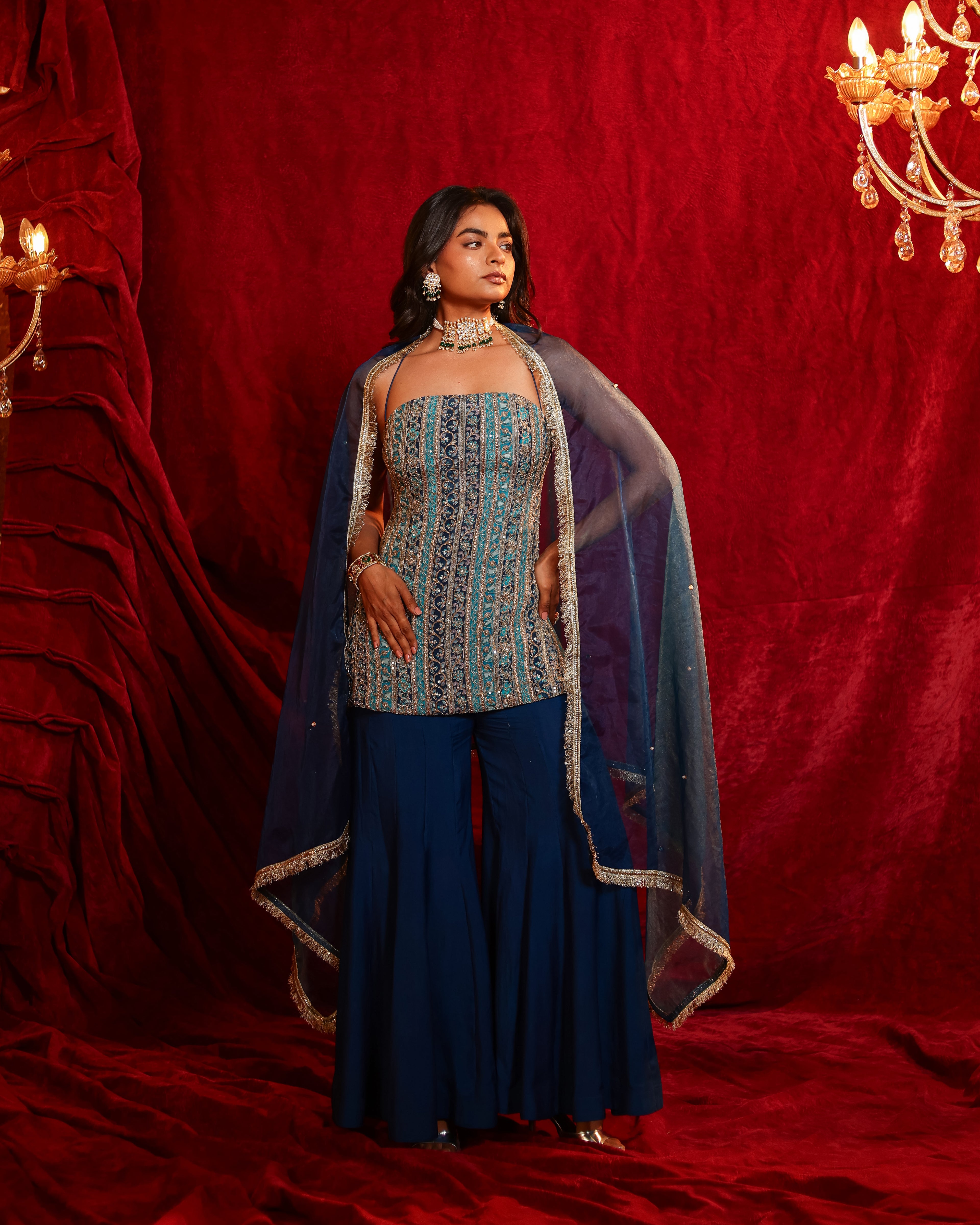 Tina Handwork Sharara Set