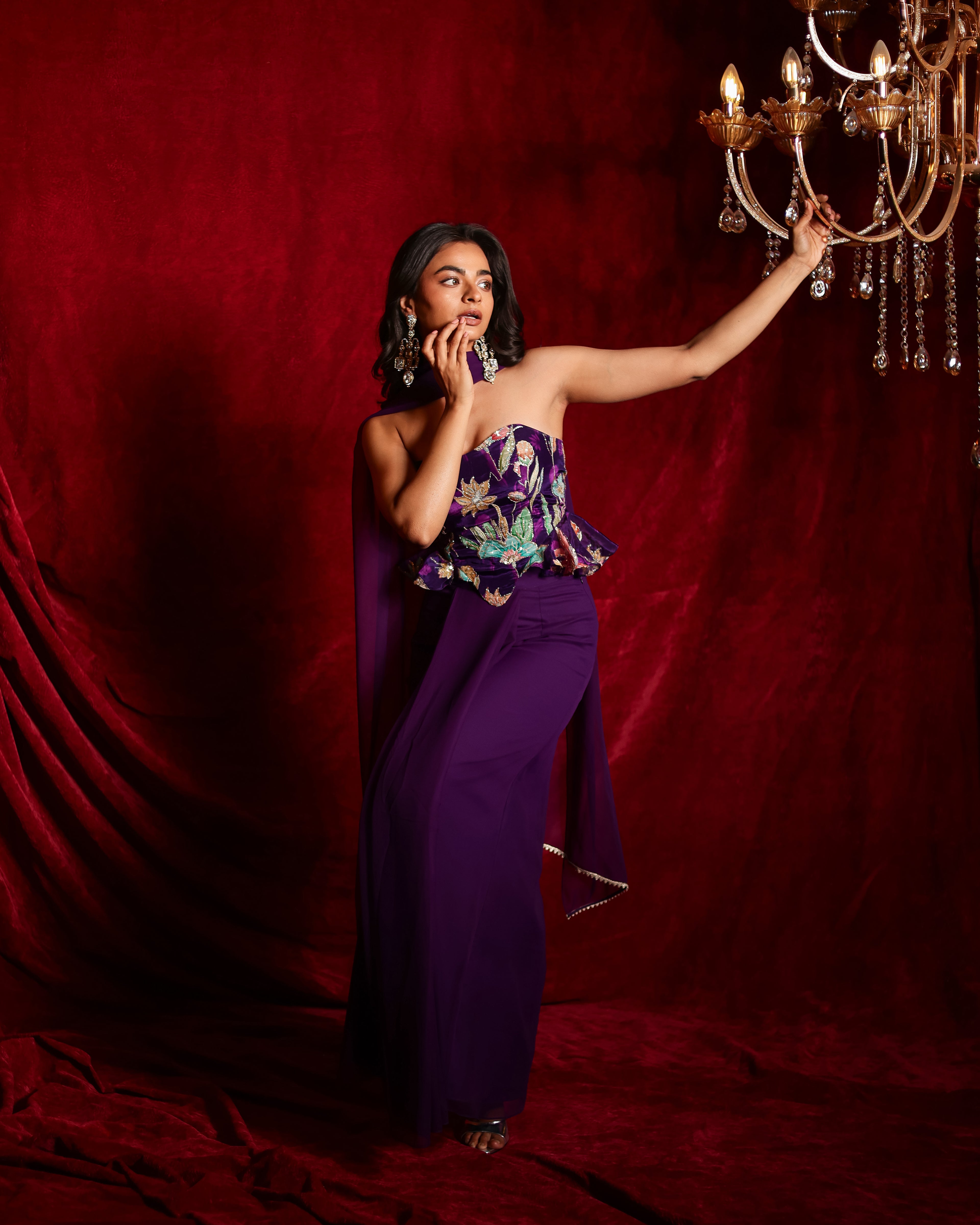 Bebo Handwork Drape Skirt Set