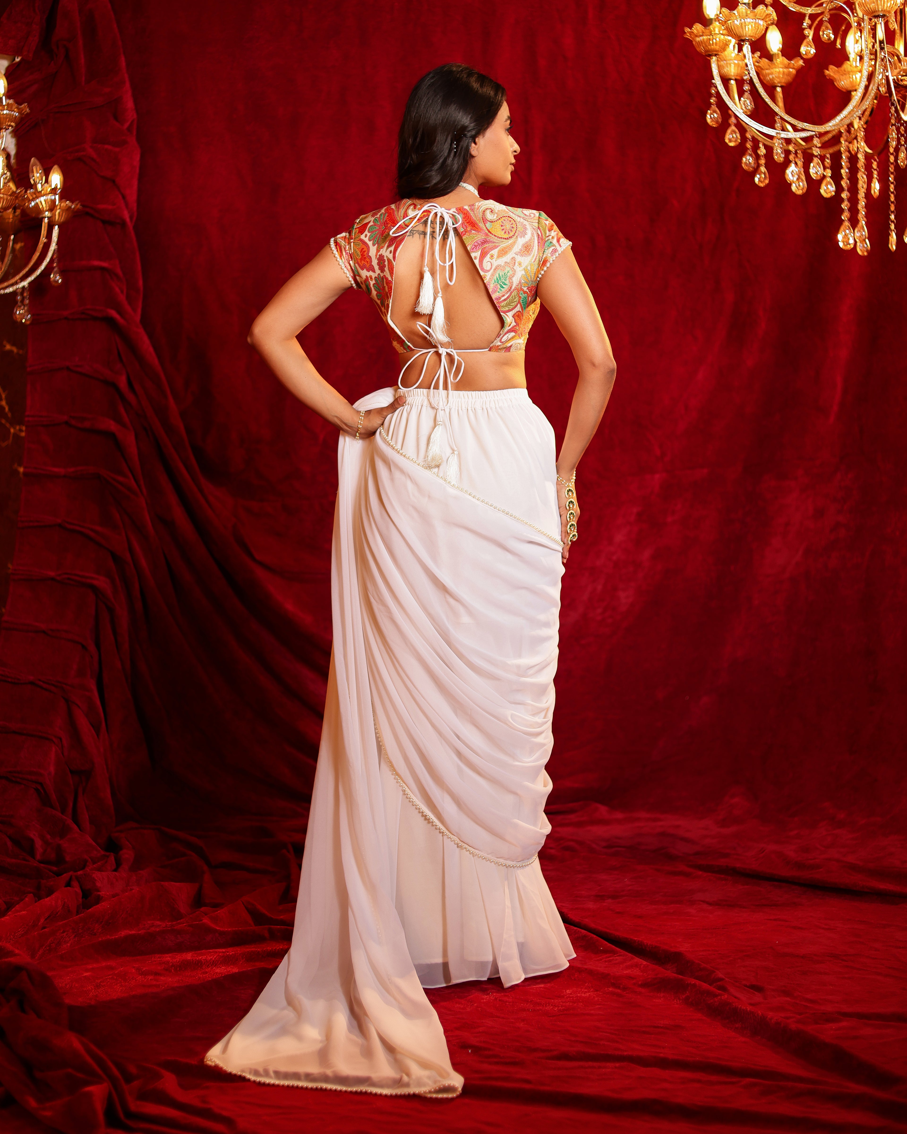 Meera Hand Woven Pre Drape Saree