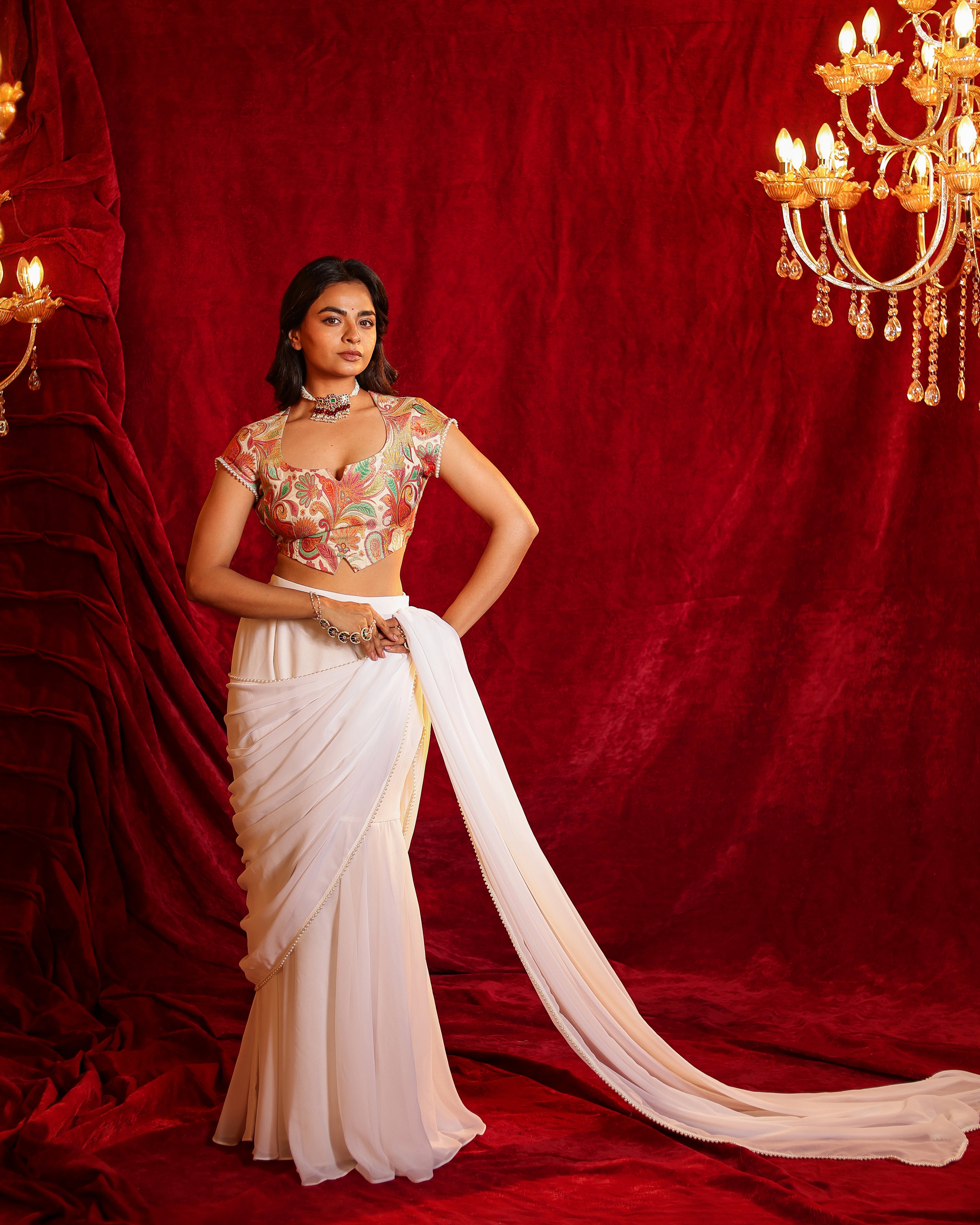 Meera Hand Woven Pre Drape Saree