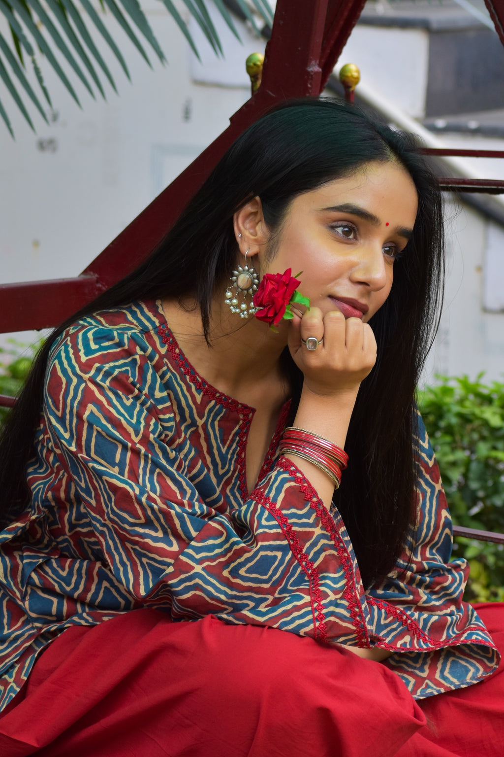 Saheli Handblock Cotton Farshi Set