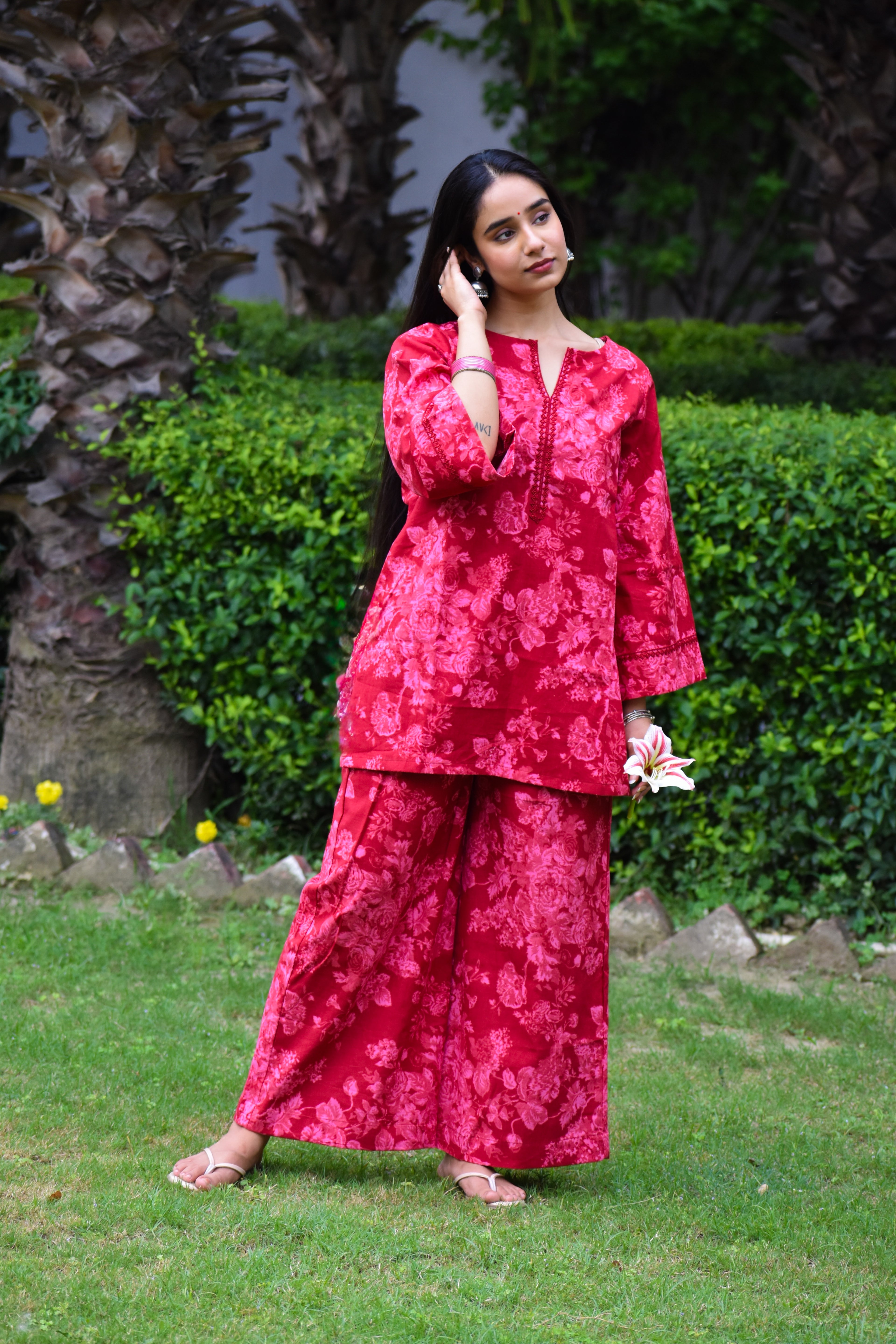 Gulnaar Handblock Cotton Co-ord Set