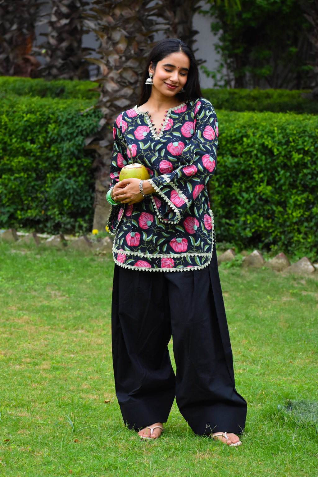 Vanika Handblock Cotton Farshi Set