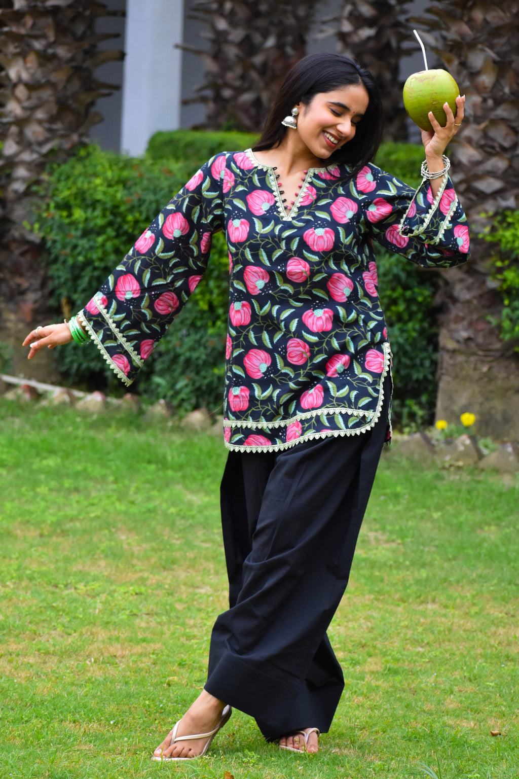 Vanika Handblock Cotton Farshi Set